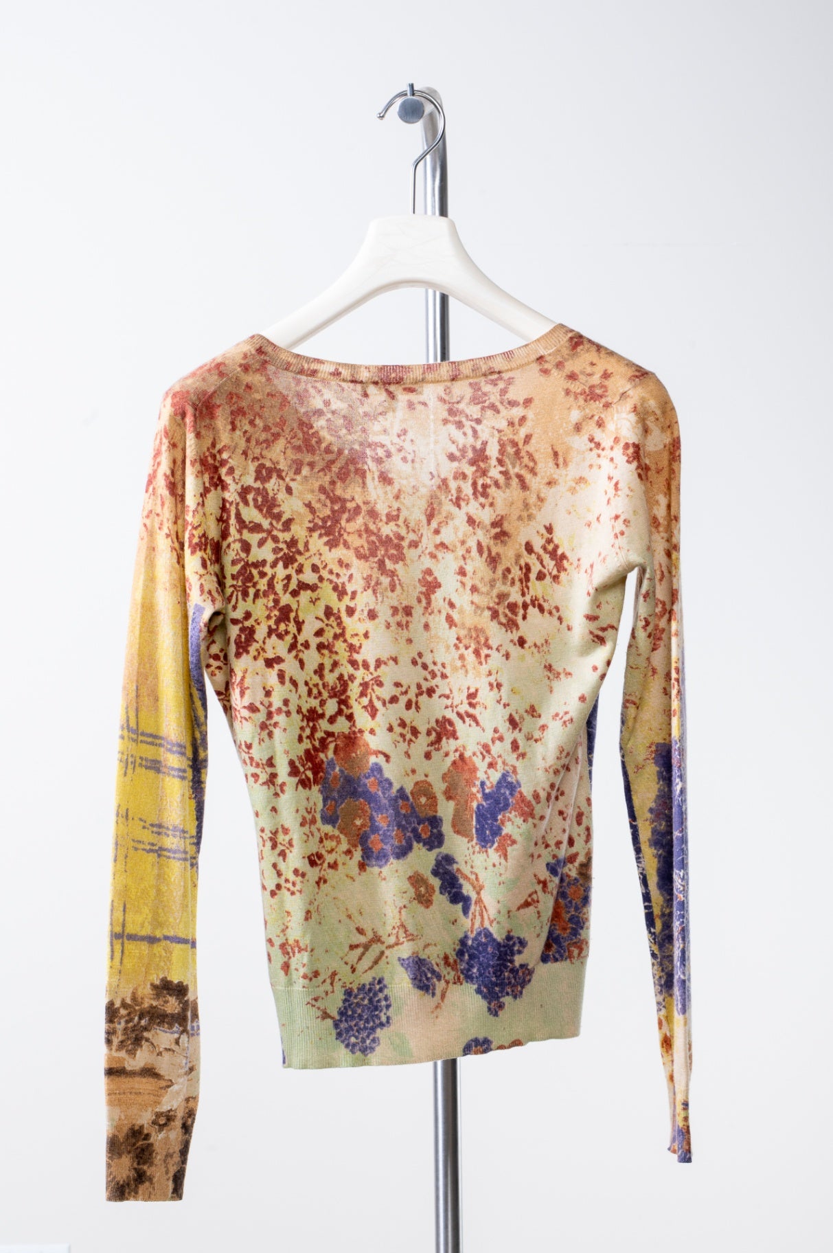 Multicolour V-Neck Long Sleeve Sweater