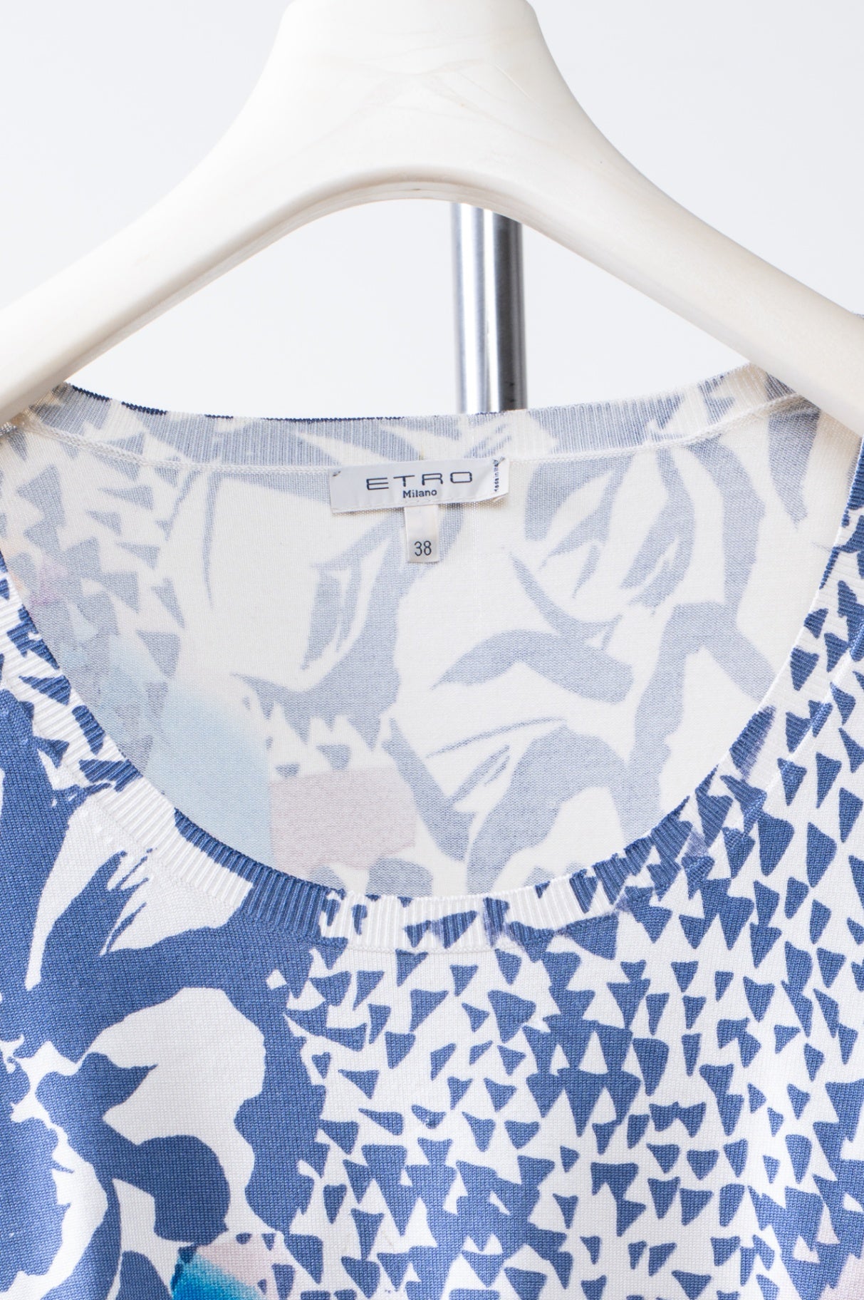 Multicolour Floral Print Round Neck 7/8 Sleeve Sweater