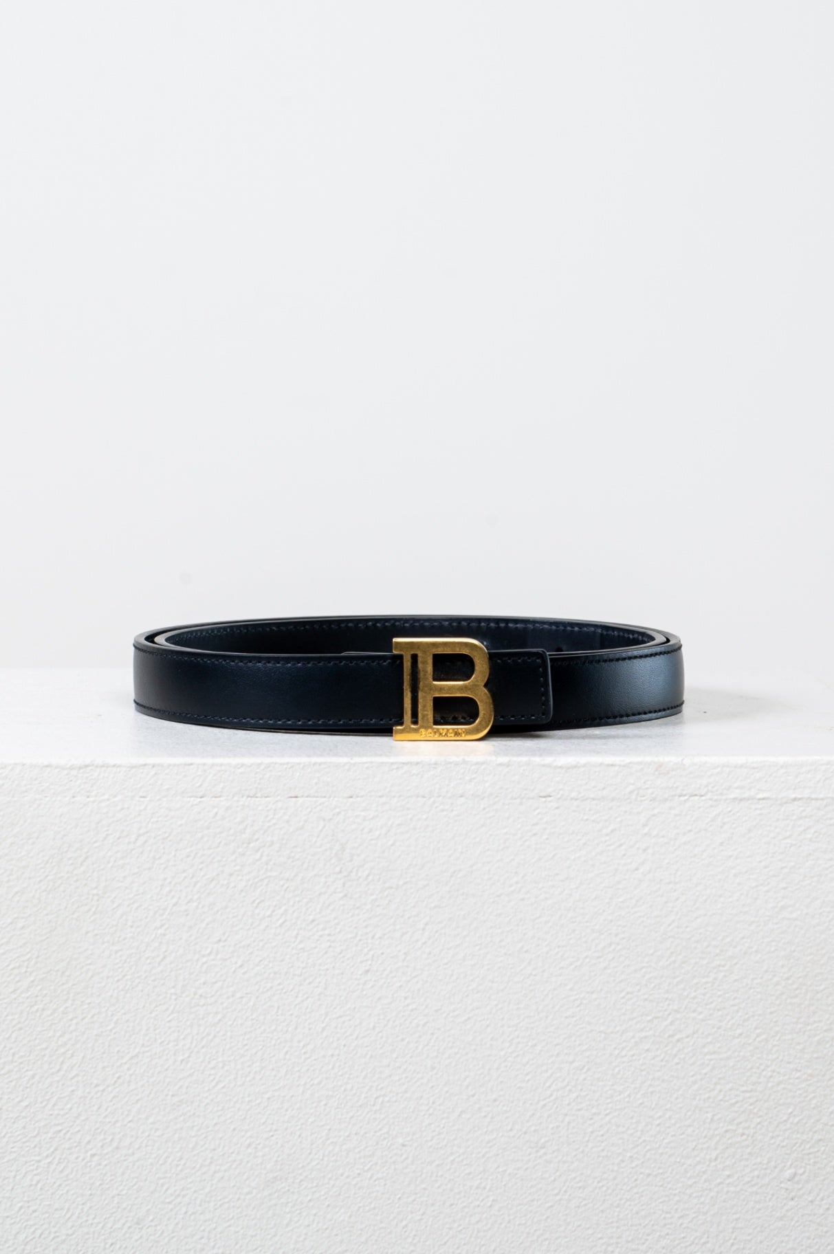 Gold Buckle w/ Black Leather Belt