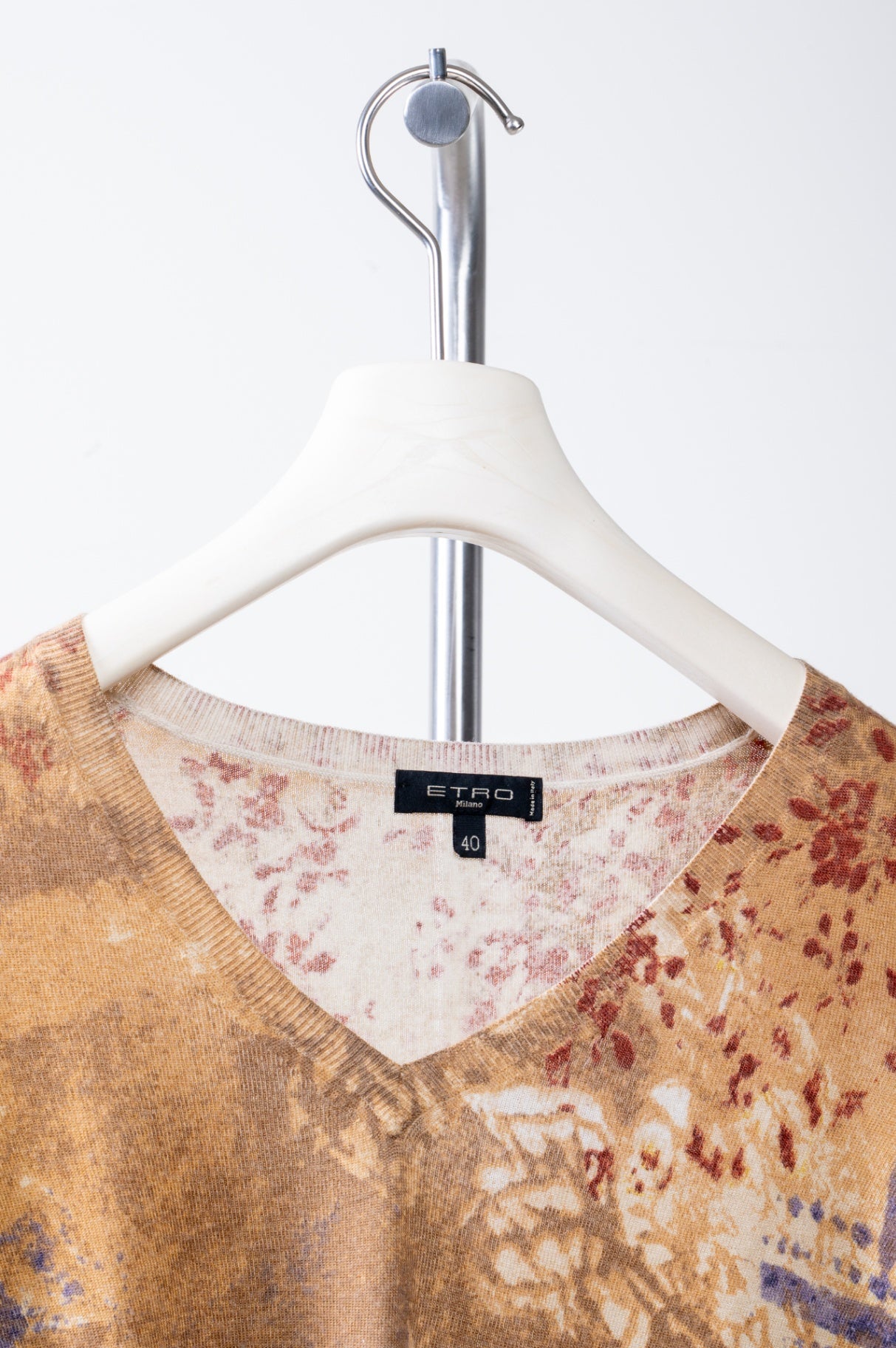 Multicolour V-Neck Long Sleeve Sweater