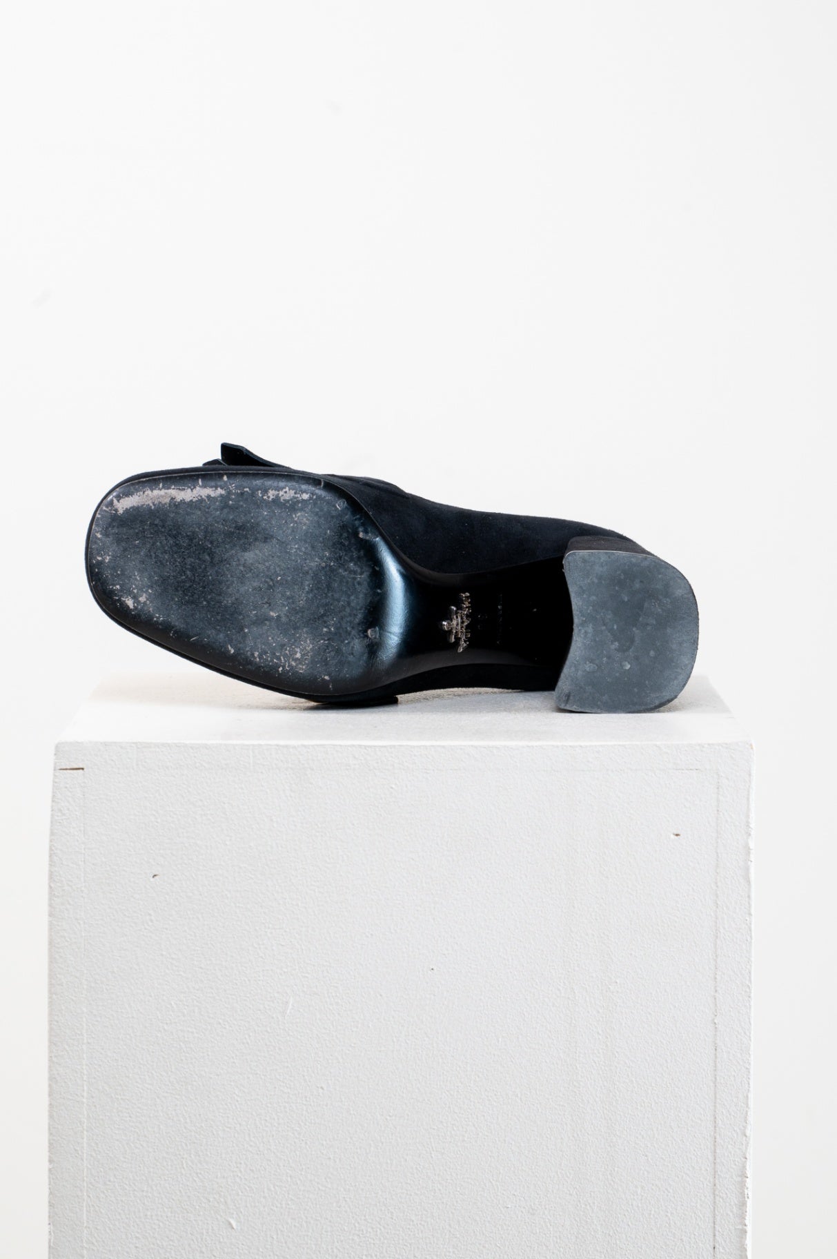 Black Suede Fringe Heel