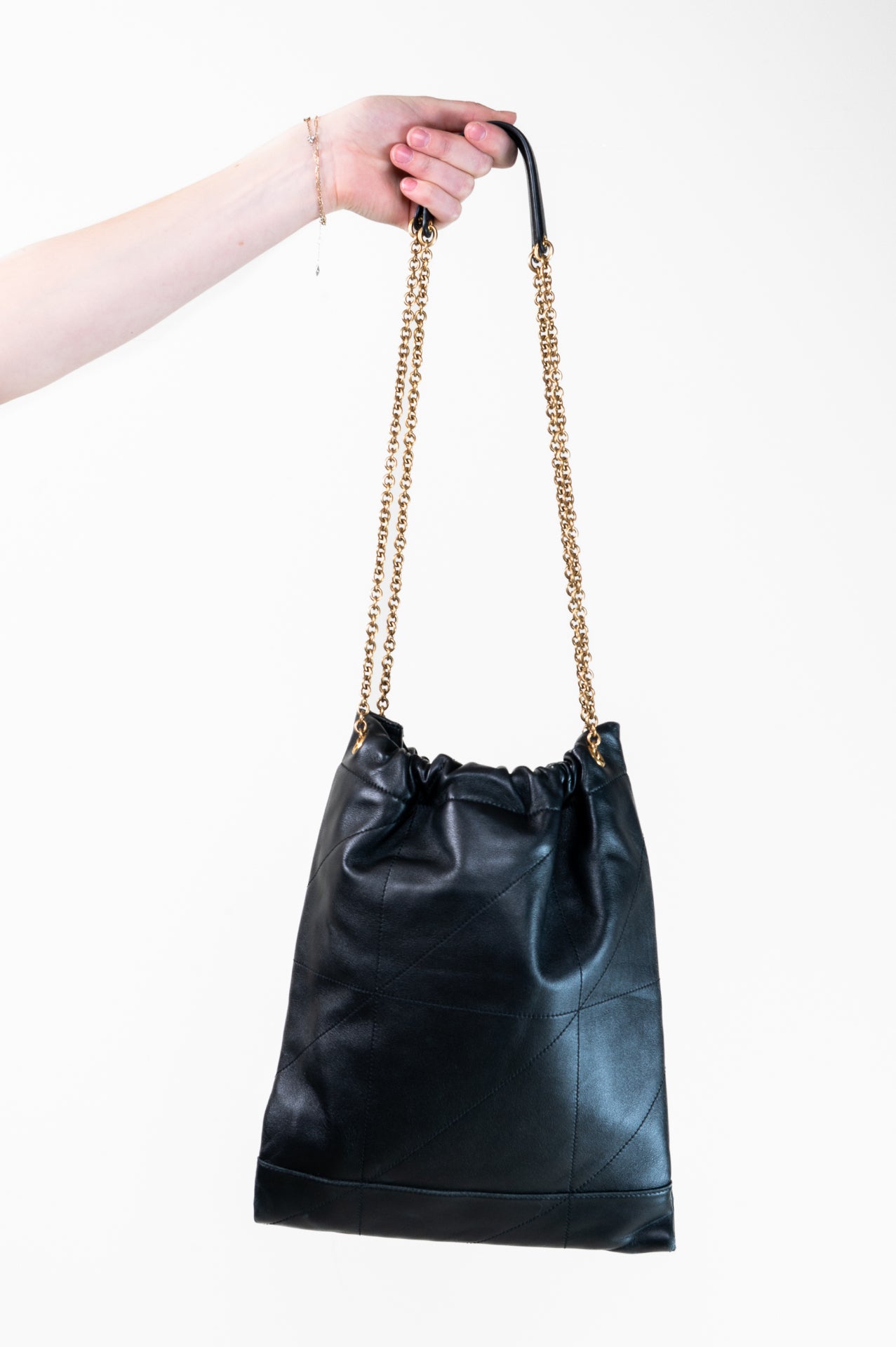 Black Jamie Pochon Shoulder Tote Bag