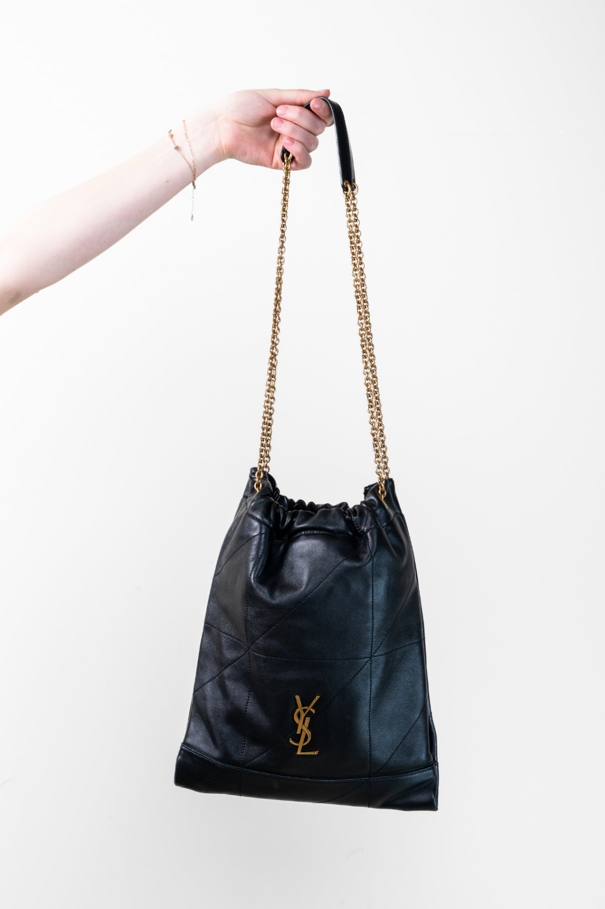 Black Jamie Pochon Shoulder Tote Bag