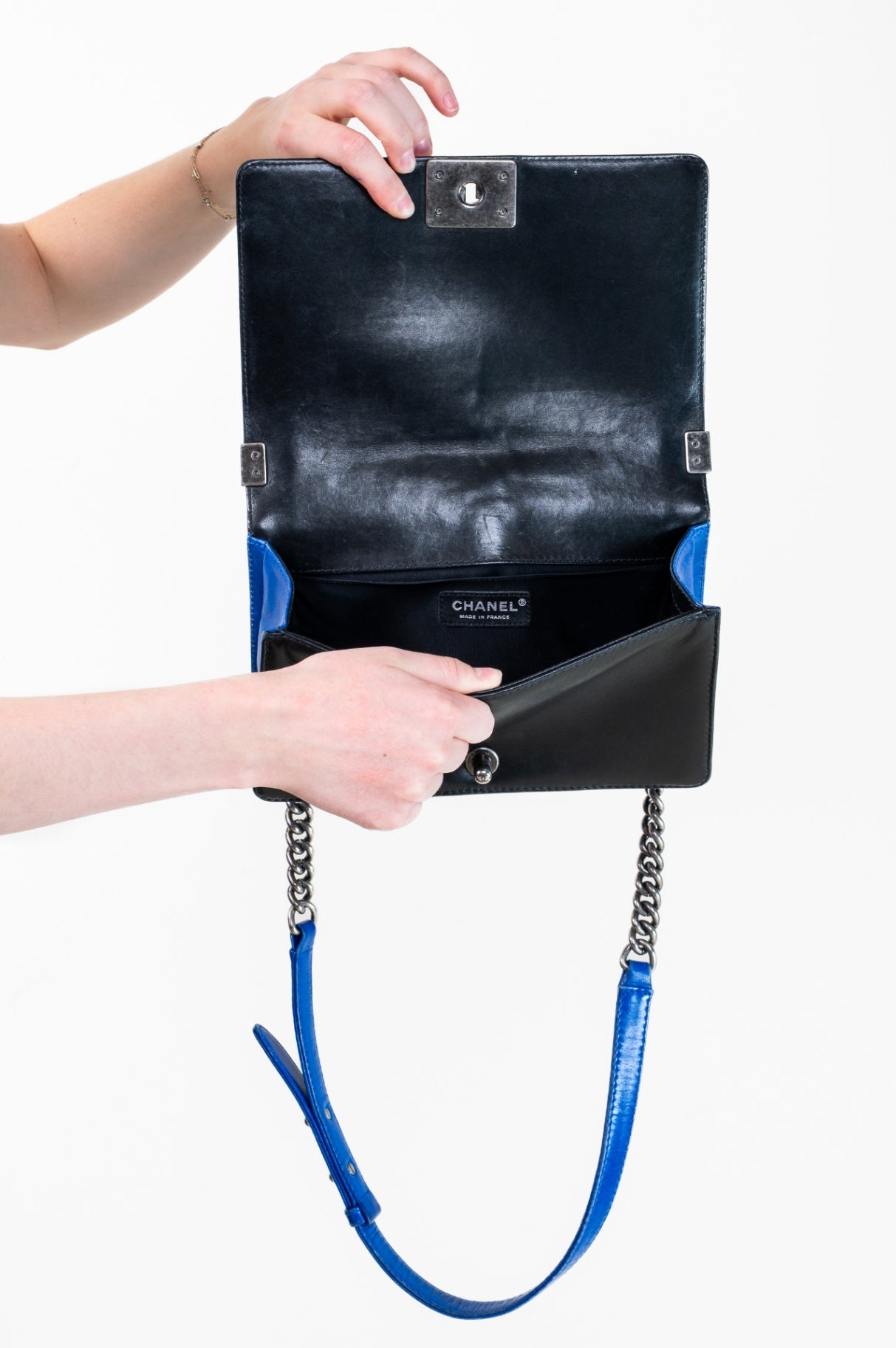 Chanel Bag Medium Blue and Black