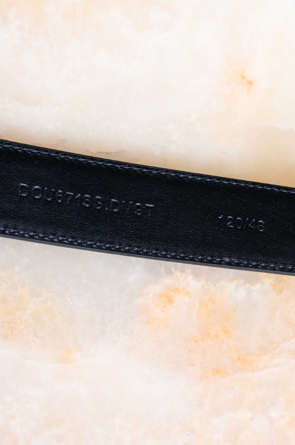 Black Leather Belt w/ Silver Medusa