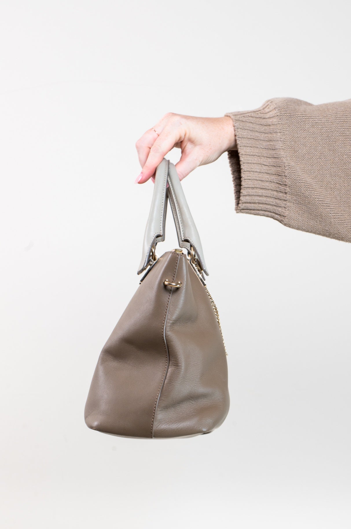 Beige/Taupe Bicolor Baylee Satchel