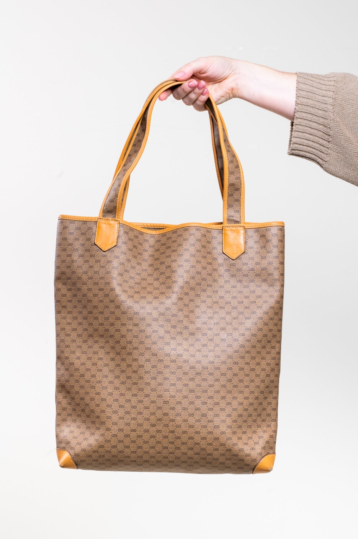 Vintage Micro GG Supreme Beige Tote Bag