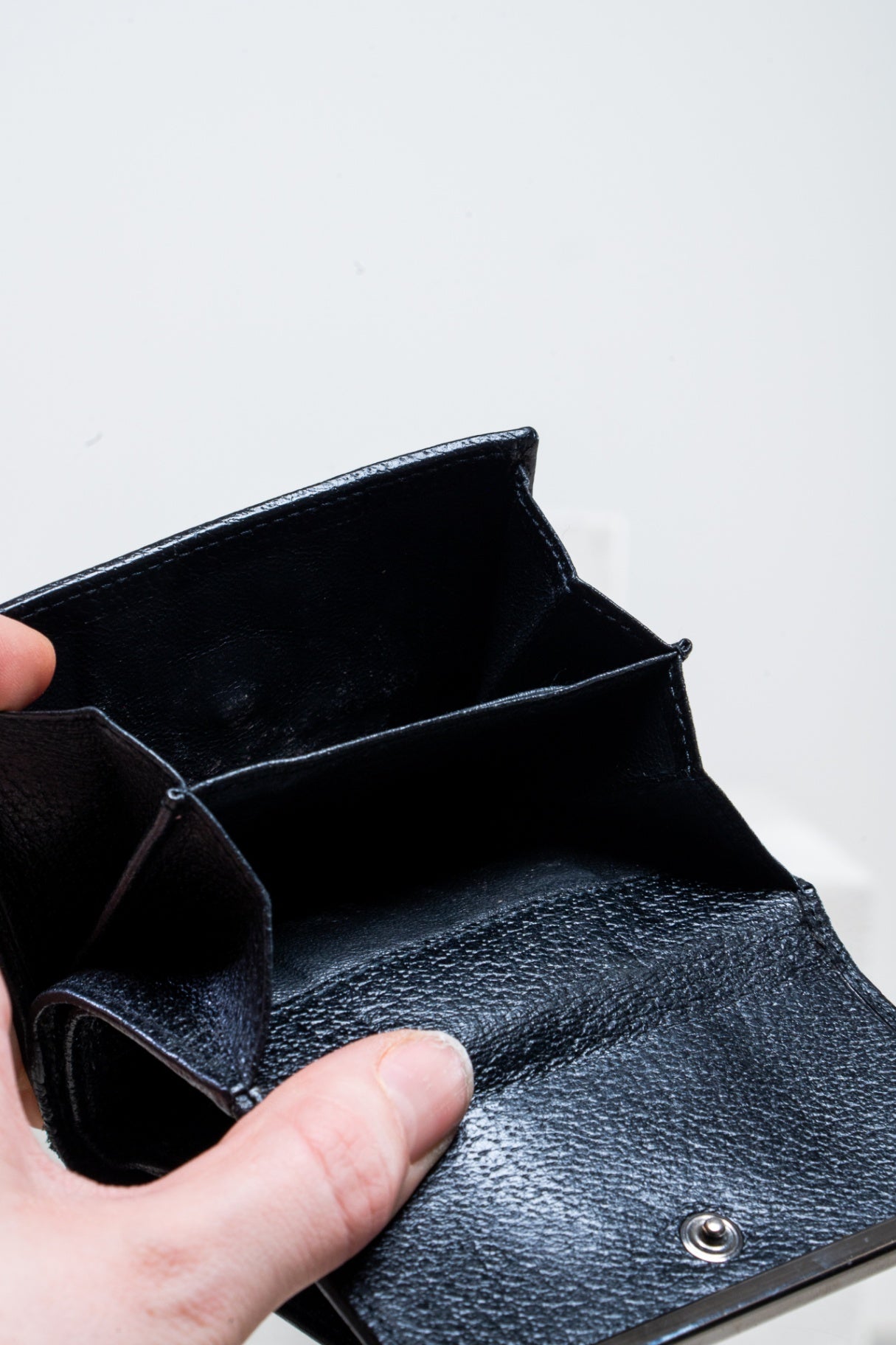 Vintage Black Canvas Bi-Fold Wallet