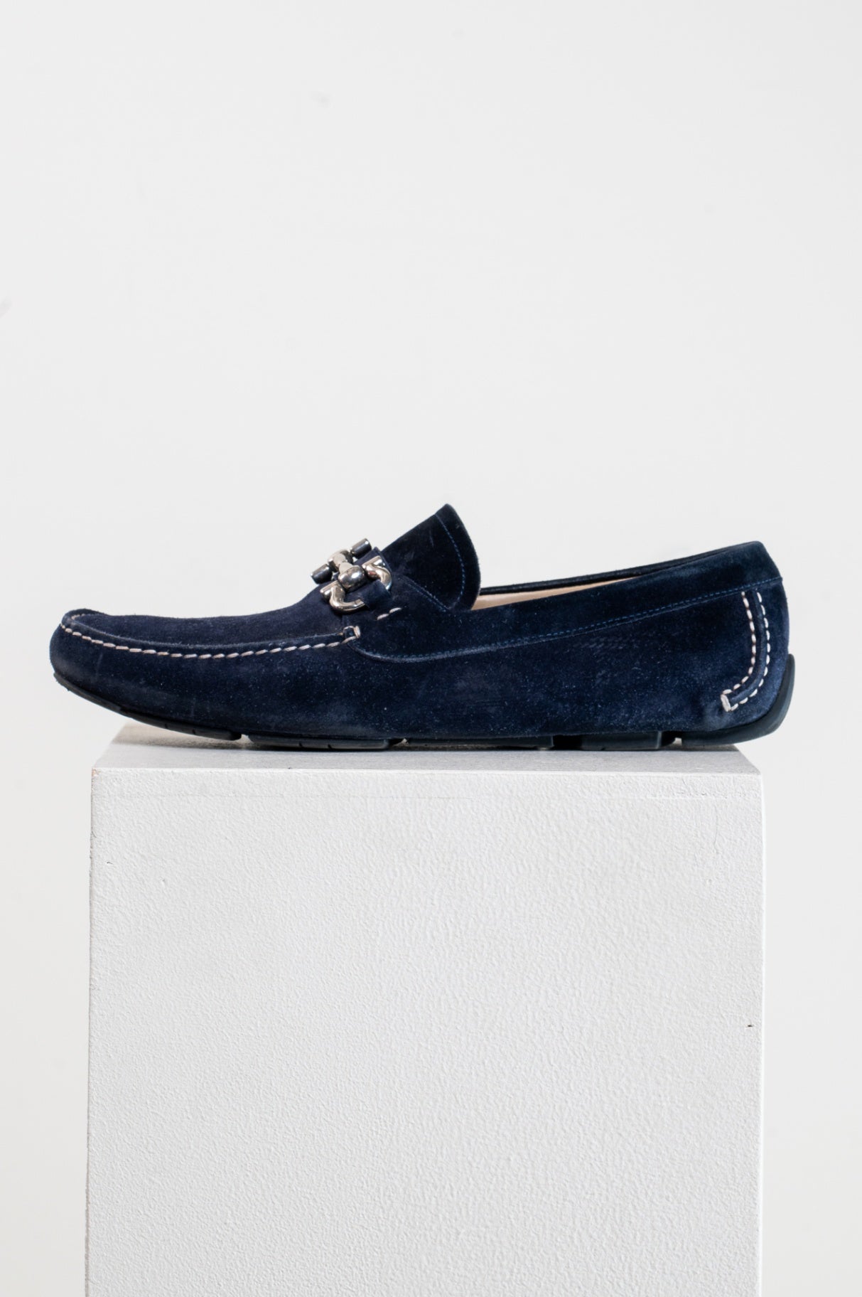 Royal Blue Suede Driving Loafer