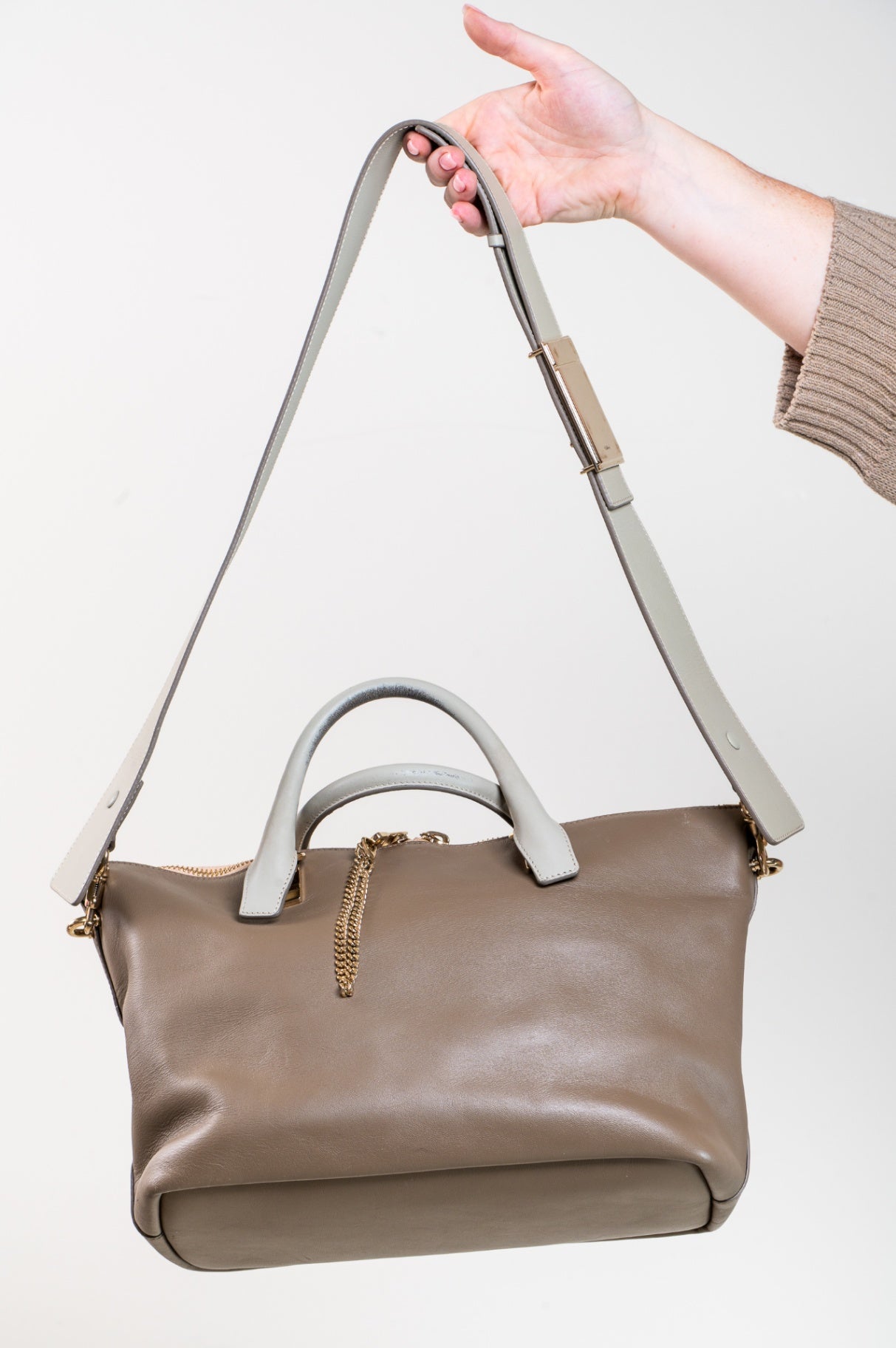 Beige/Taupe Bicolor Baylee Satchel