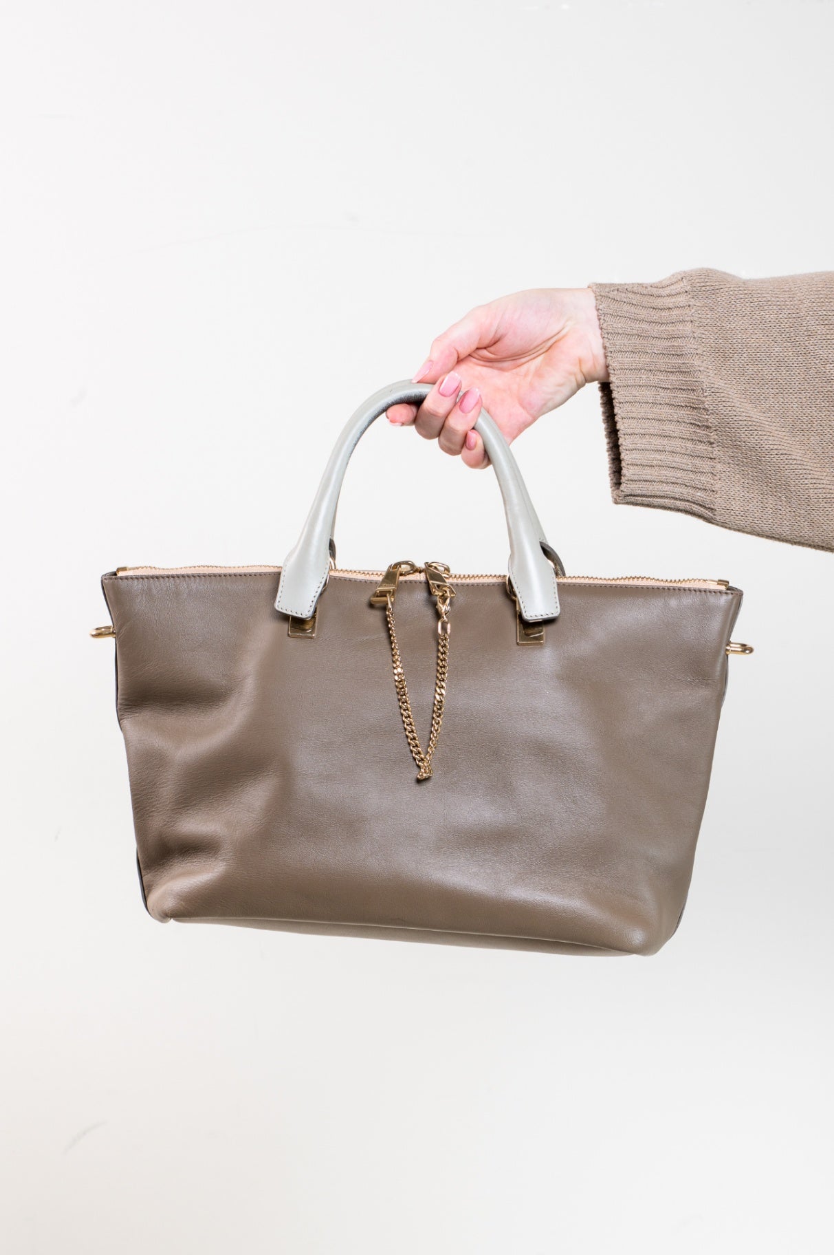 Beige/Taupe Bicolor Baylee Satchel