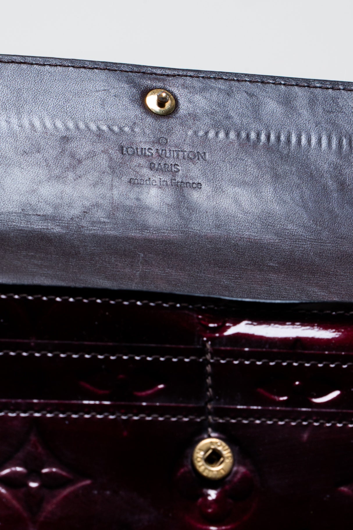 Burgundy Vernis Monogram Sarah Wallet