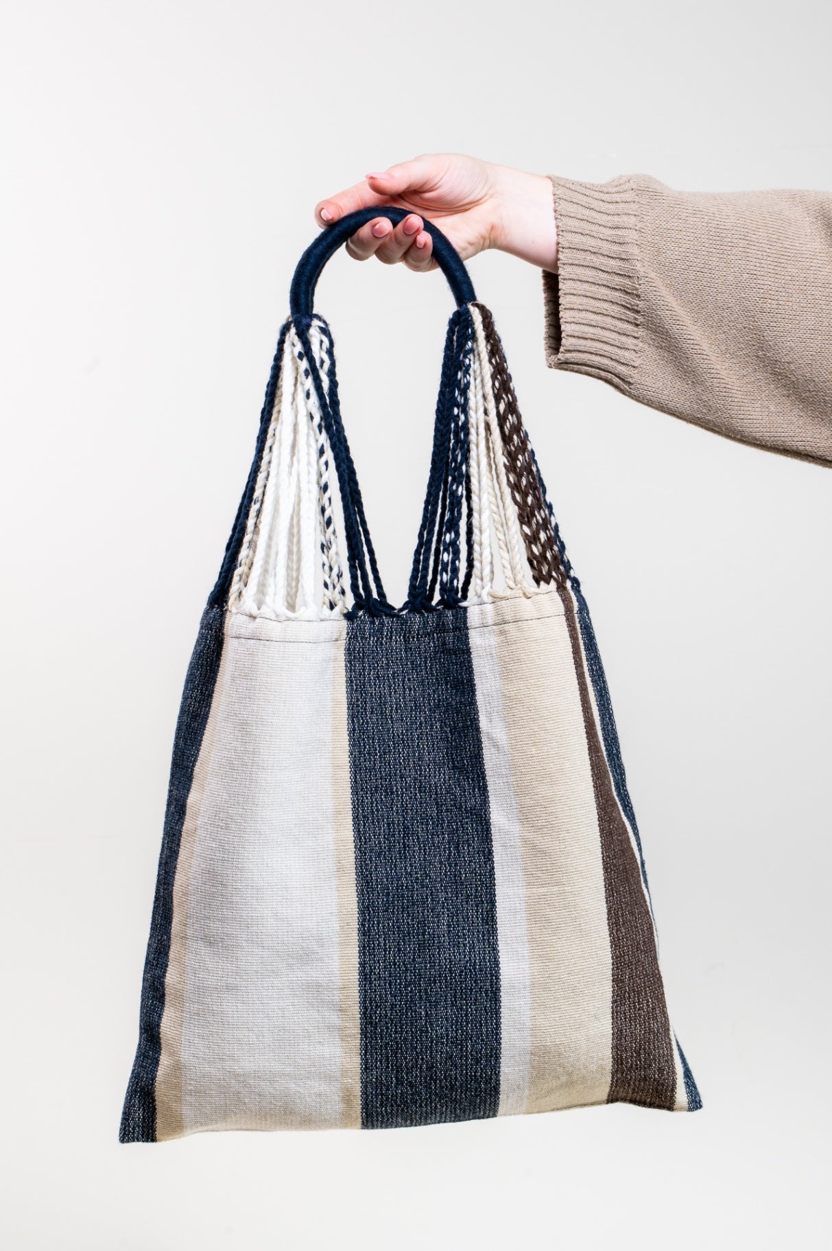 Striped Market Hammock Bag