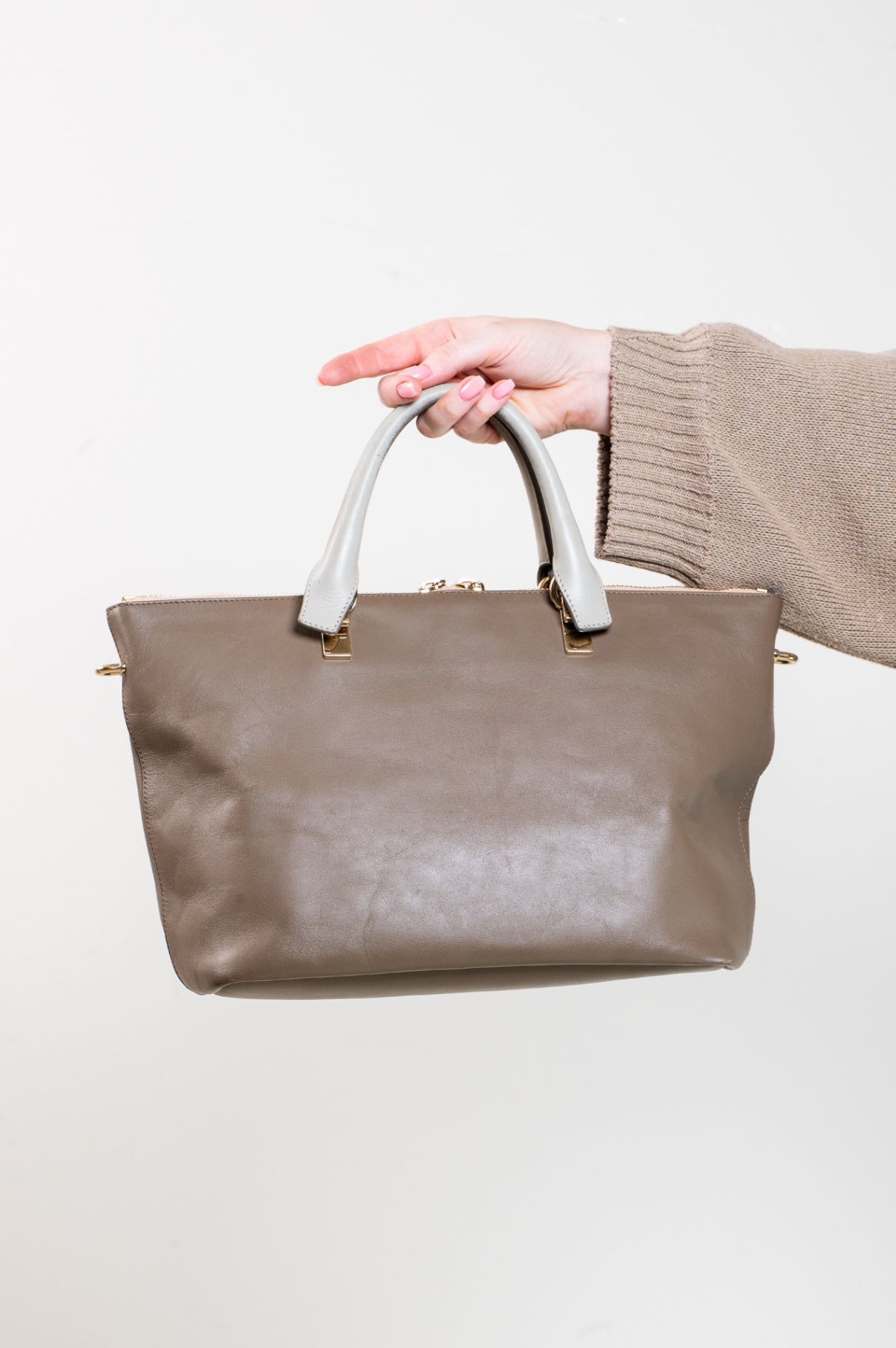 Beige/Taupe Bicolor Baylee Satchel