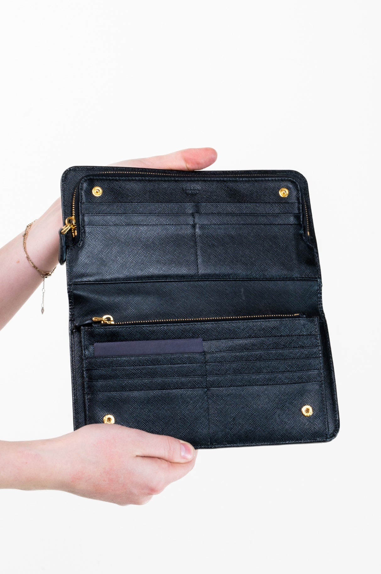 Black Saffiano Zippy Wallet
