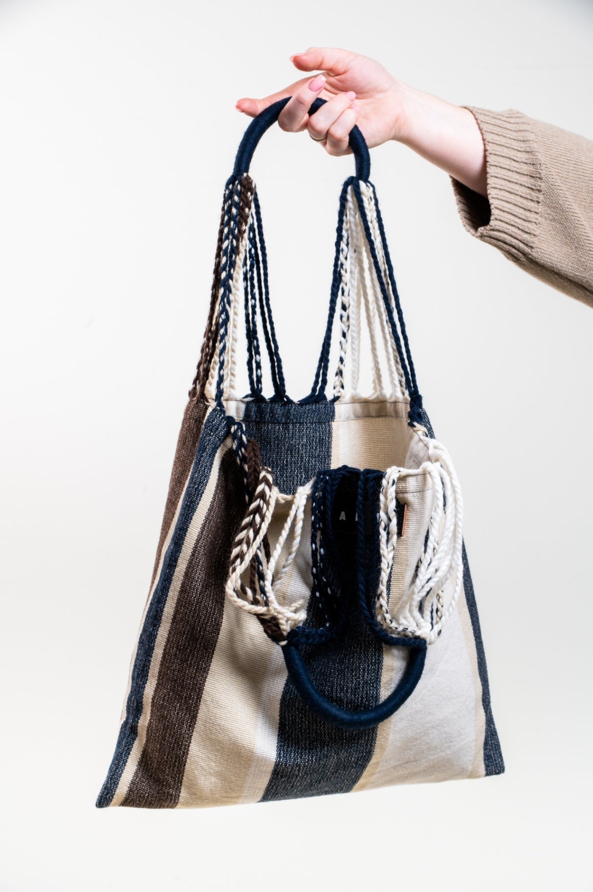 Striped Market Hammock Bag