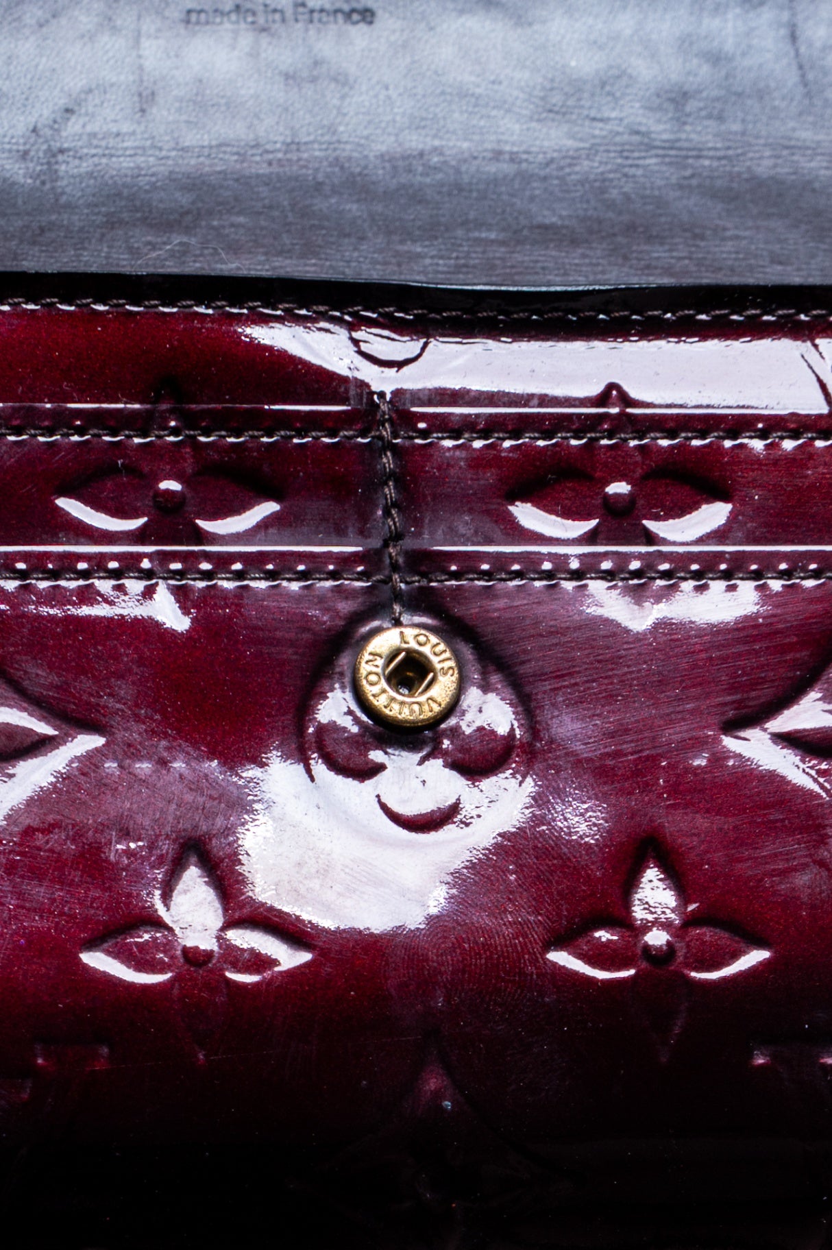 Burgundy Vernis Monogram Sarah Wallet