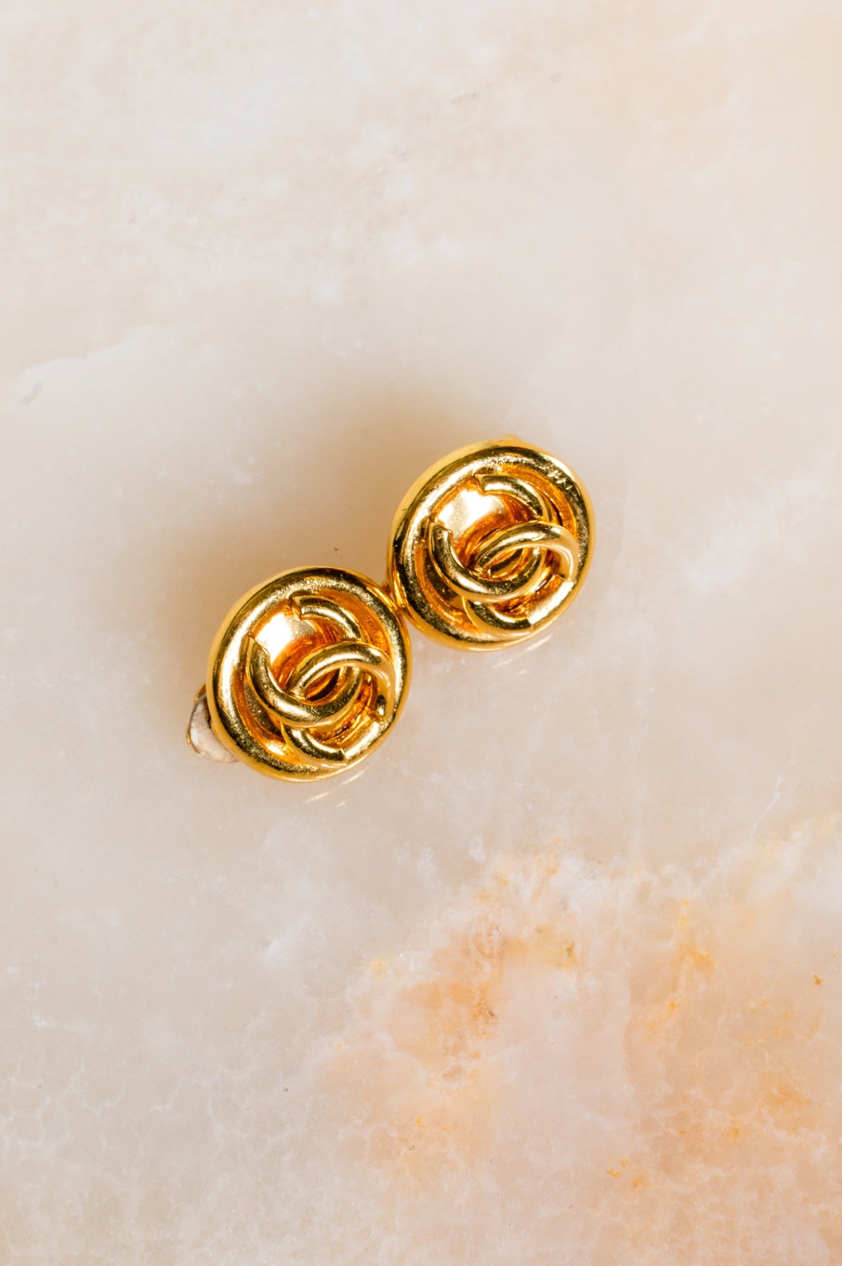 90's Vintage CC Clip On Earrings