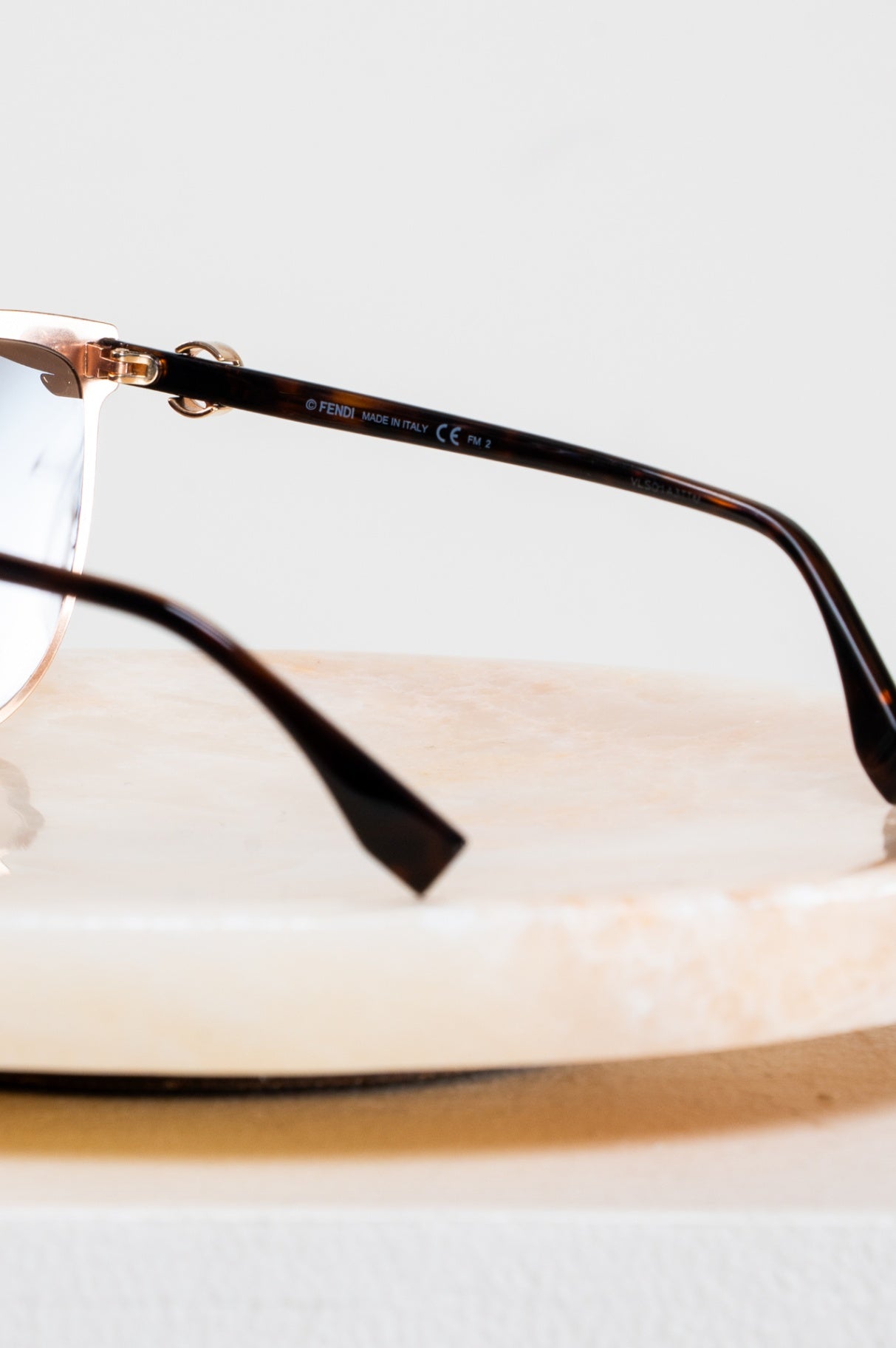 Brown Ombre Oversize Round Cat-Eye Sunglasses