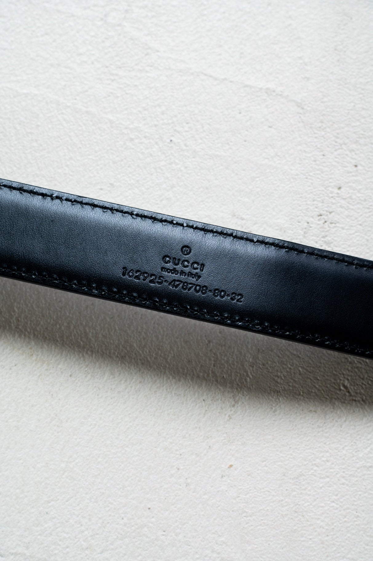 Black & Gold Script Buckle Belt