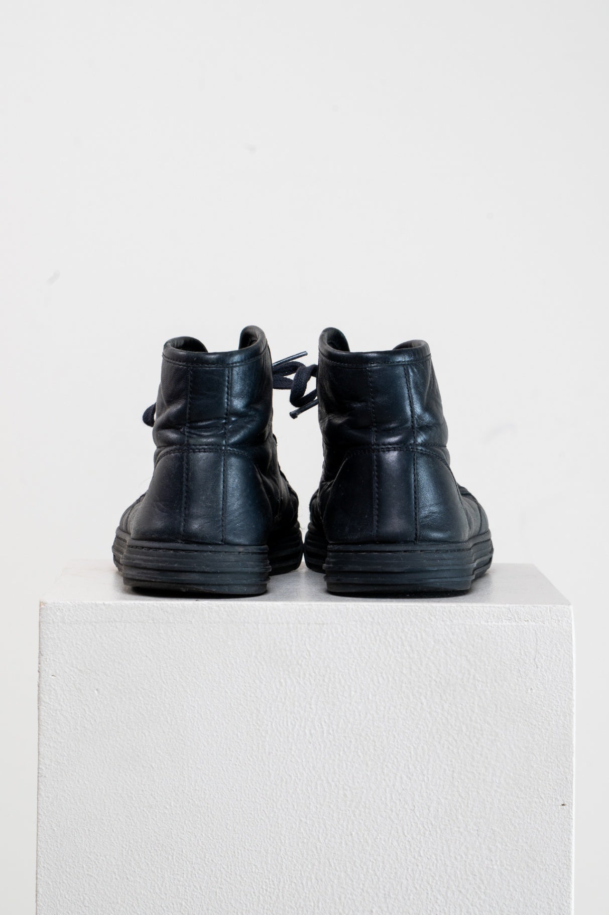 Black Studded Nappa Moorea High-Top Sneakers