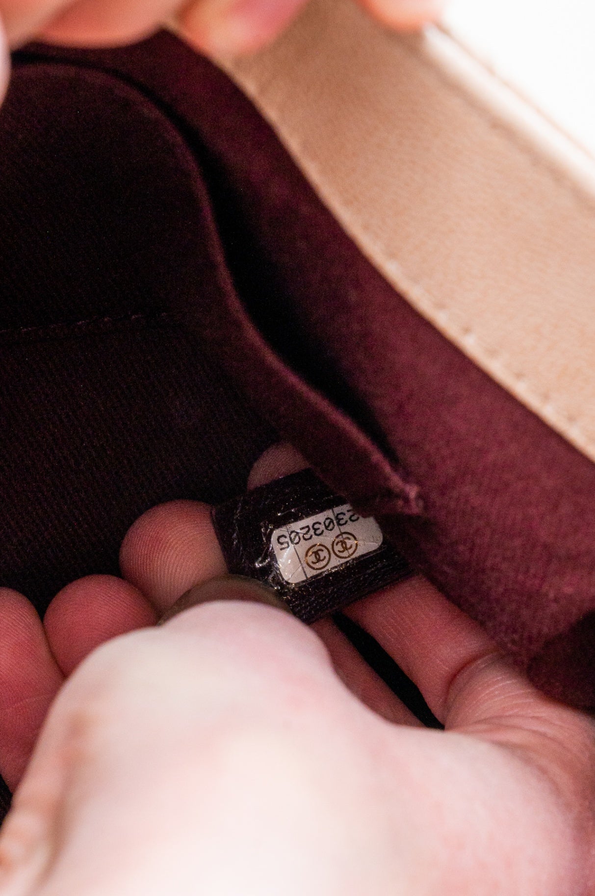 Medium Beige Caviar Coco Handle Bag