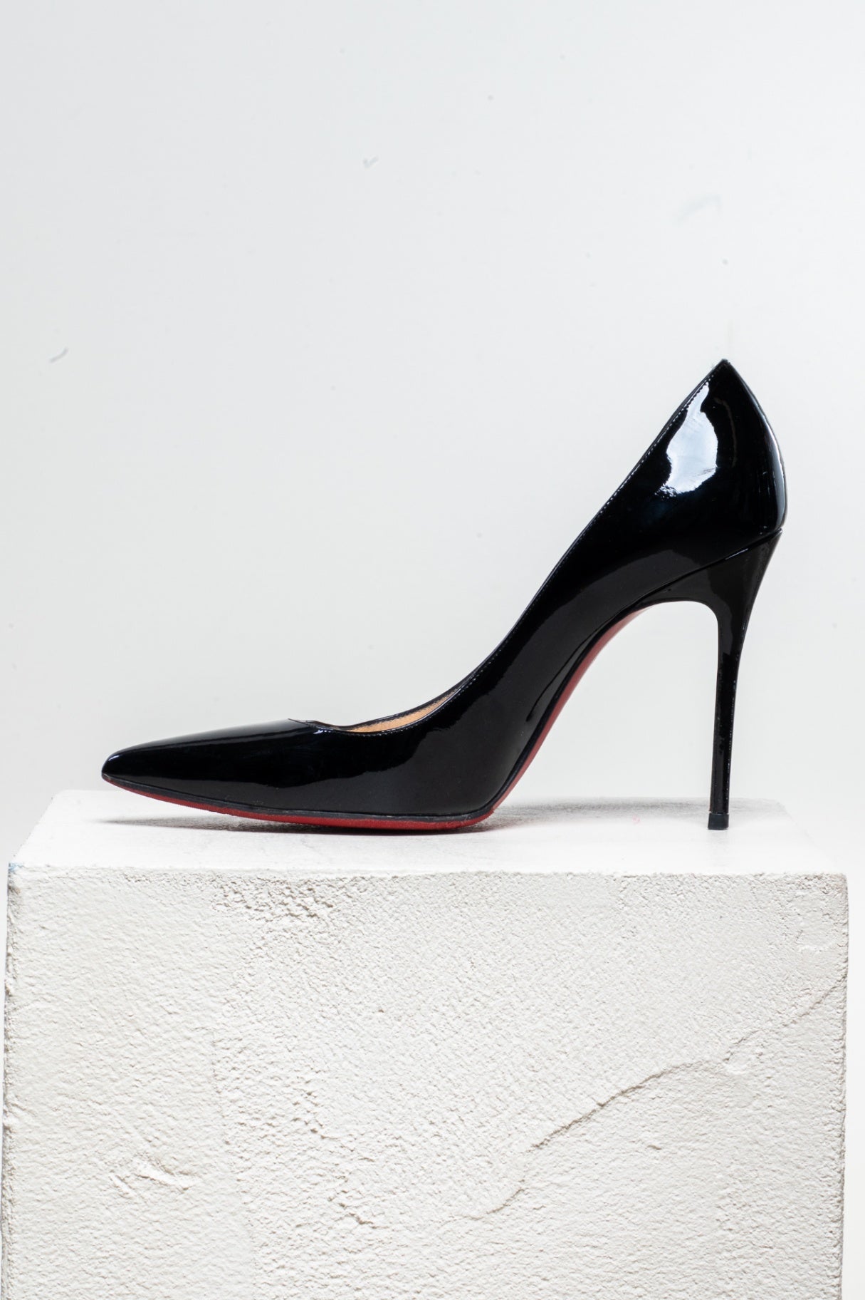 Black Patent Leather Kate 100 Pointed Toe Pump