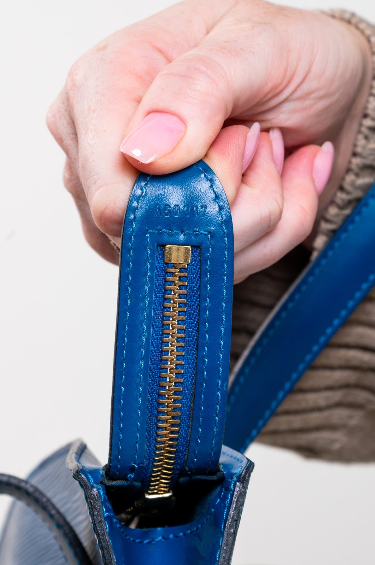 Blue Epi Leather Saint Jacques