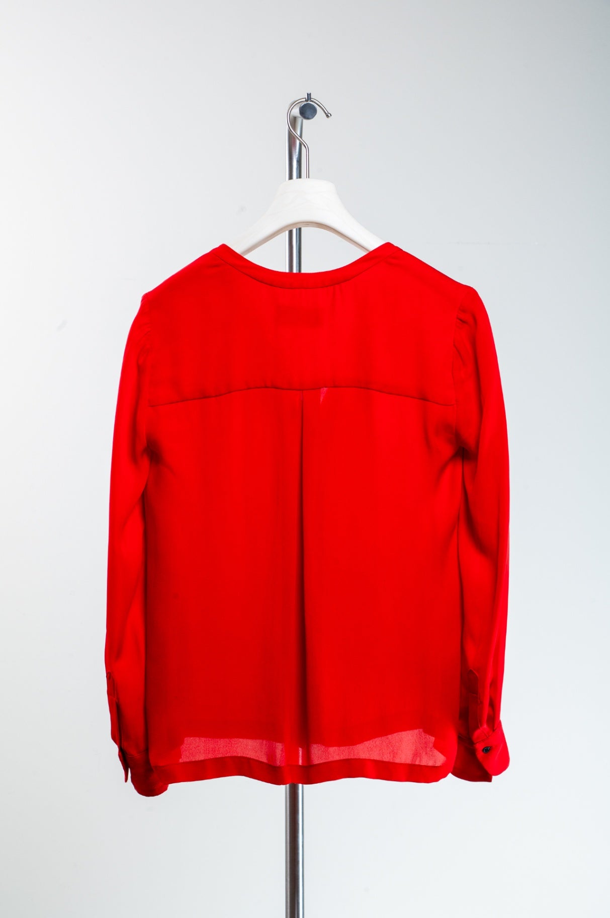 Red Button Up Blouse chdup