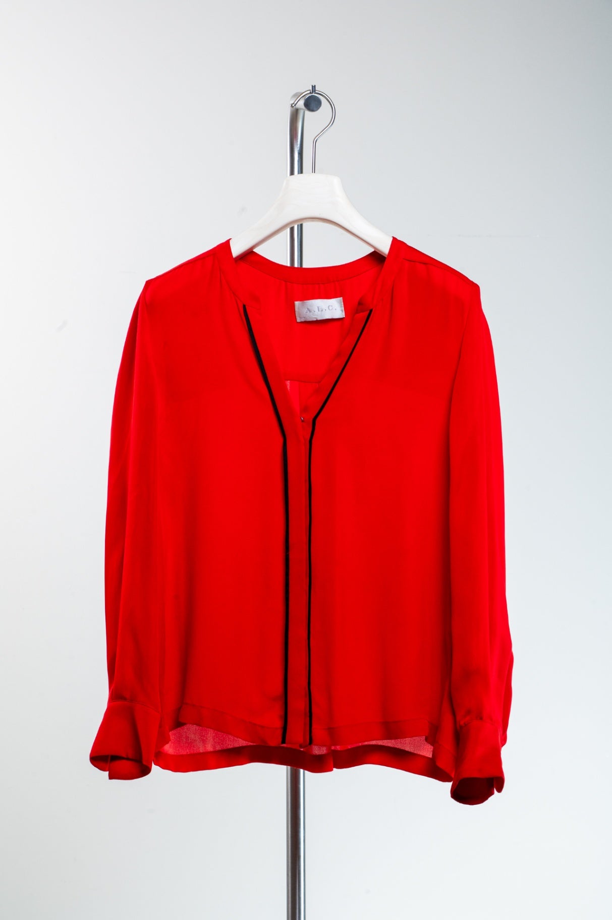 Red Button Up Blouse chdup