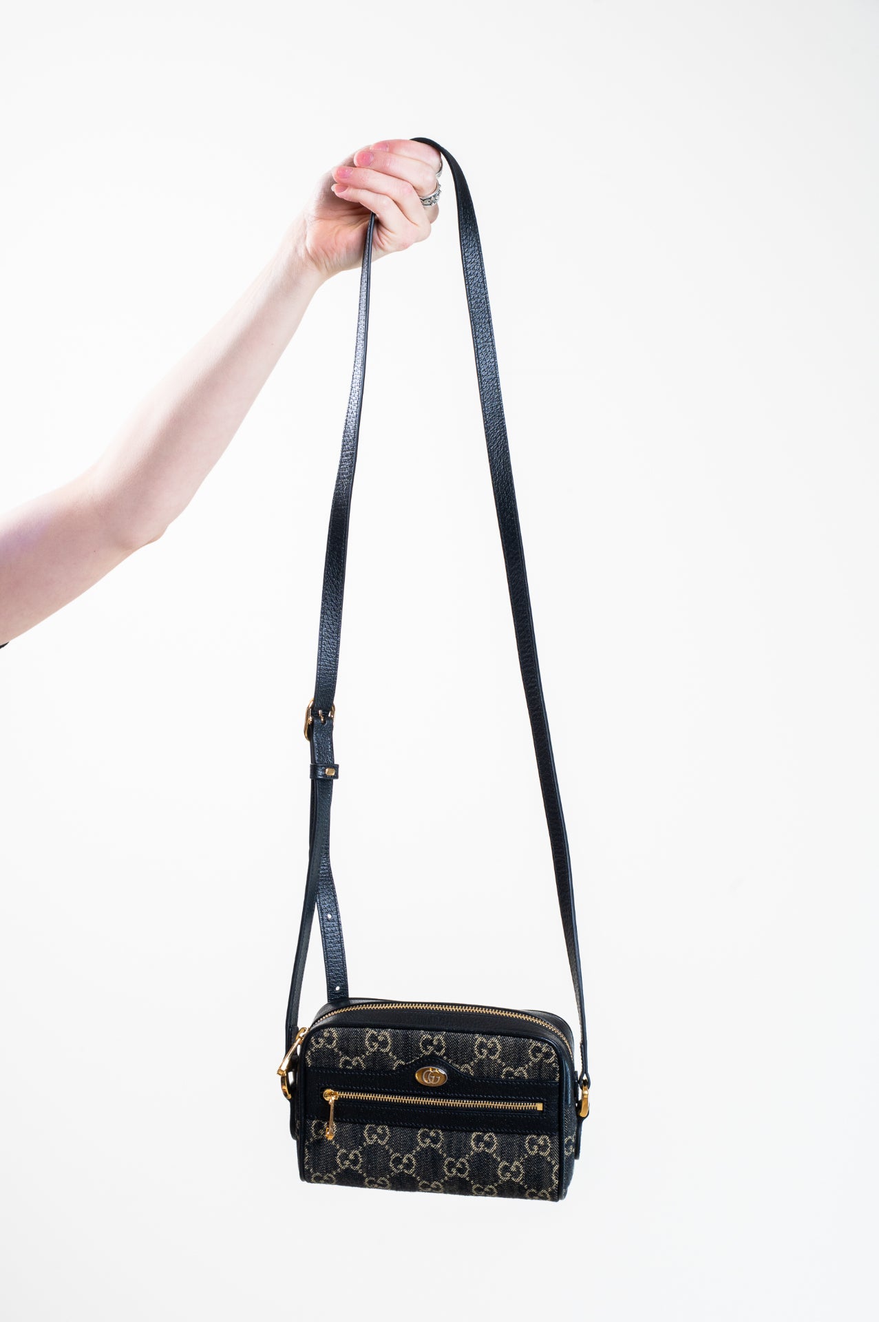 Mini GG Denim Ophidia Shoulder Bag