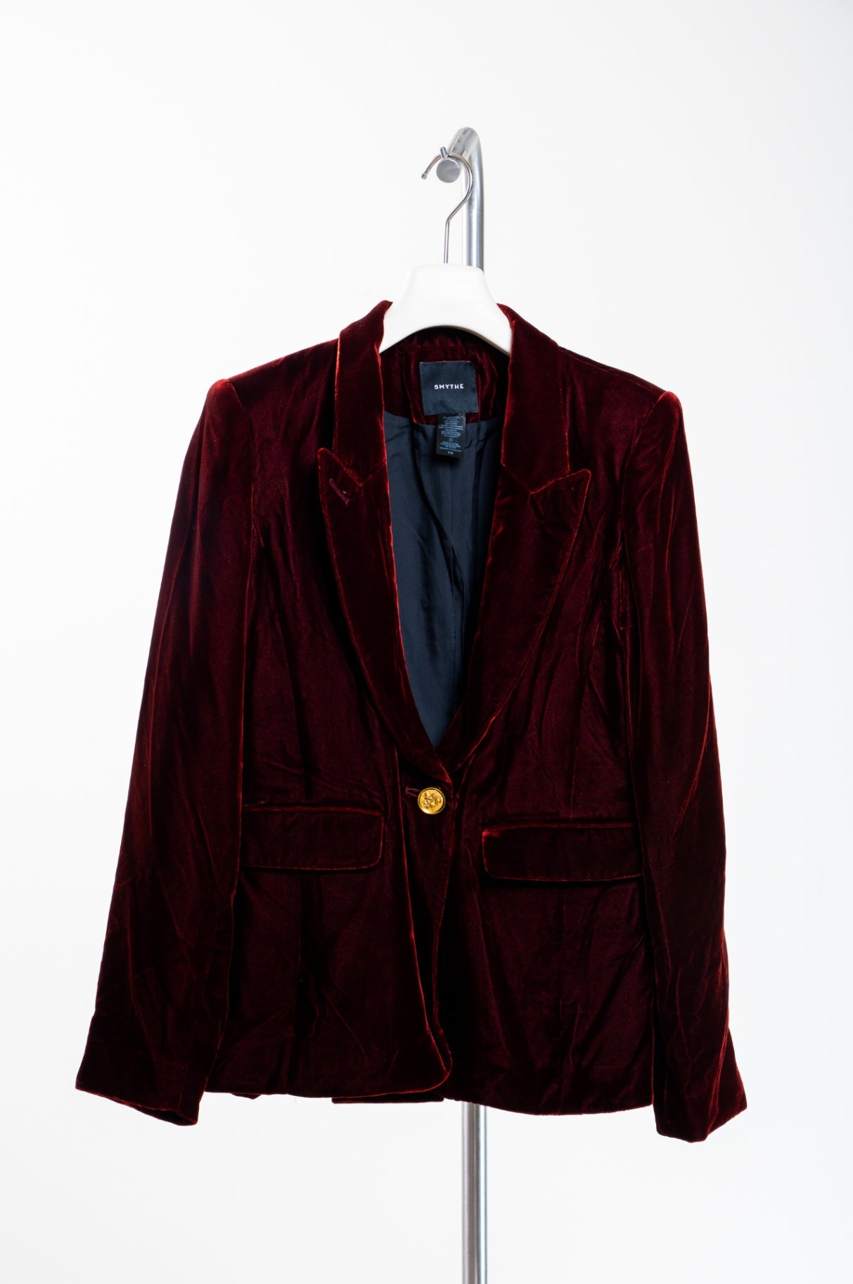 Burgundy Velvet Blazer