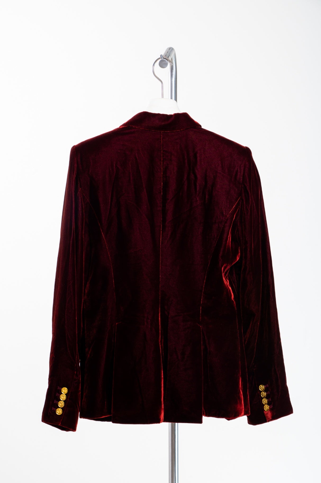 Burgundy Velvet Blazer