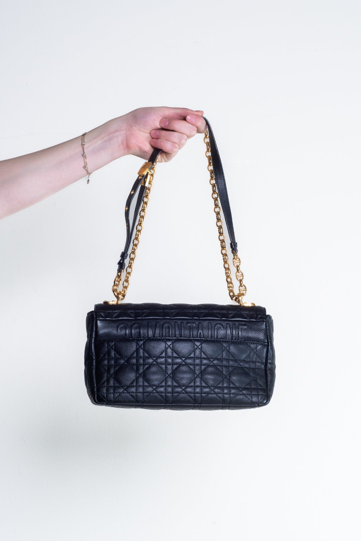 Black Medium Caro Crossbody Bag