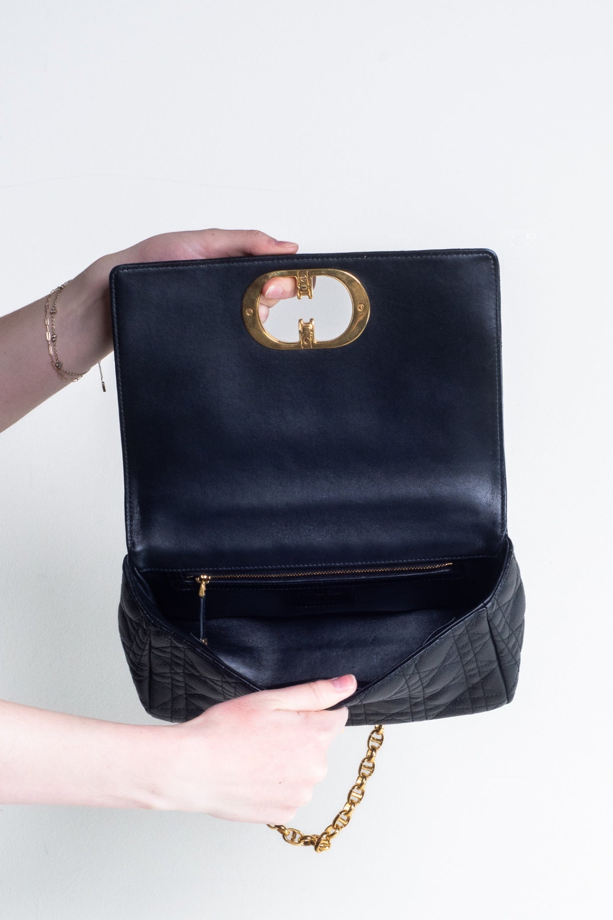 Black Medium Caro Crossbody Bag