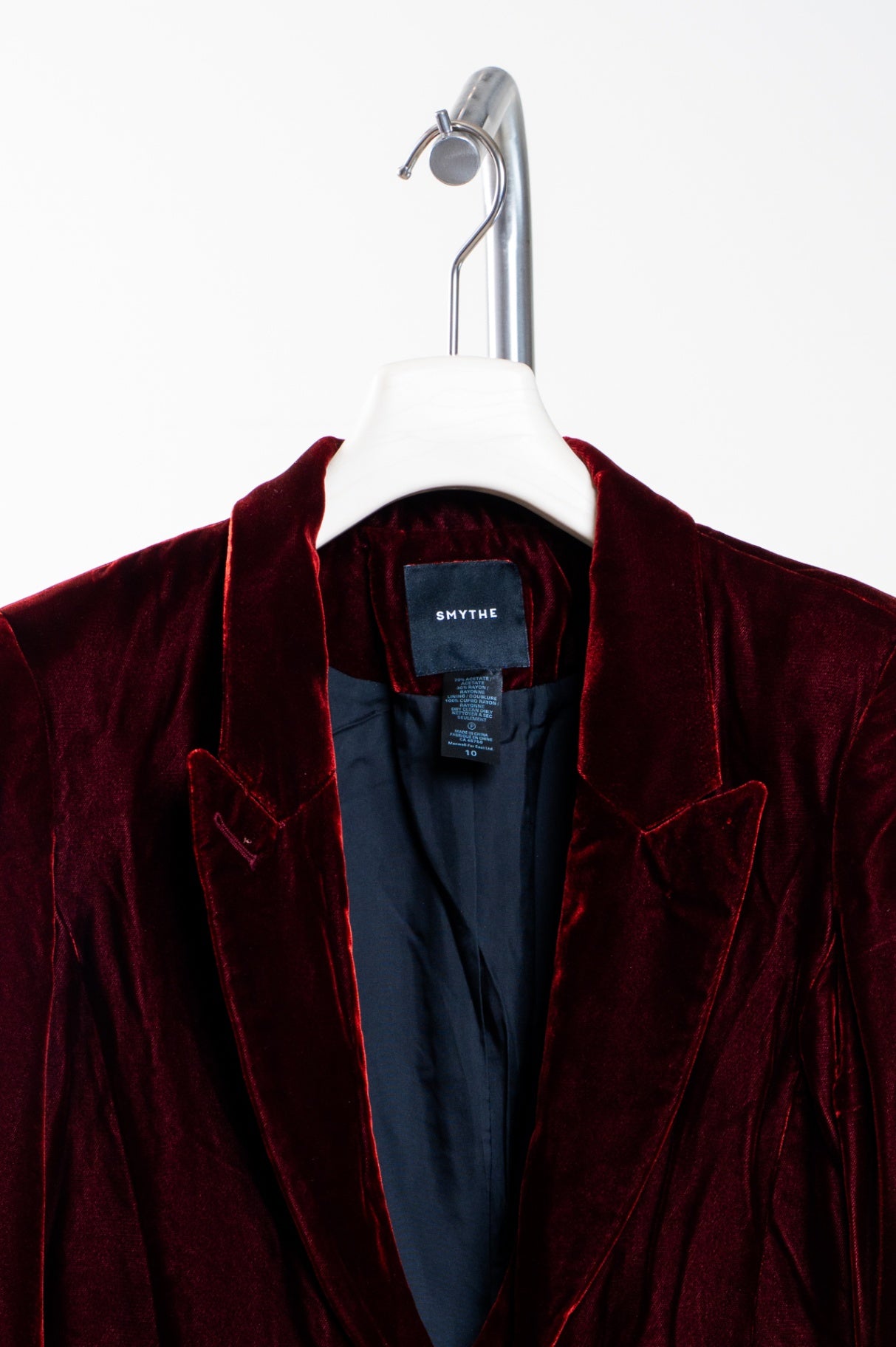 Burgundy Velvet Blazer