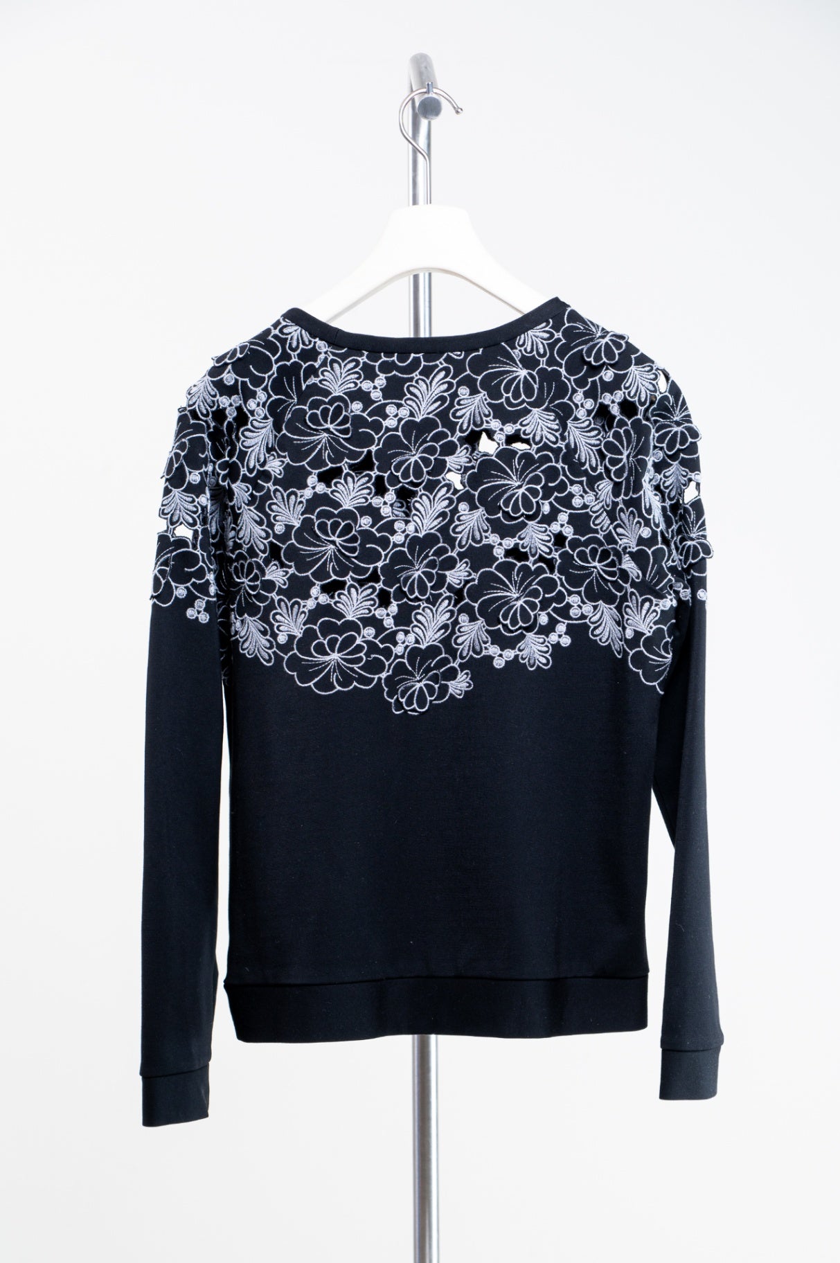 Black 3D Crewneck Sweater