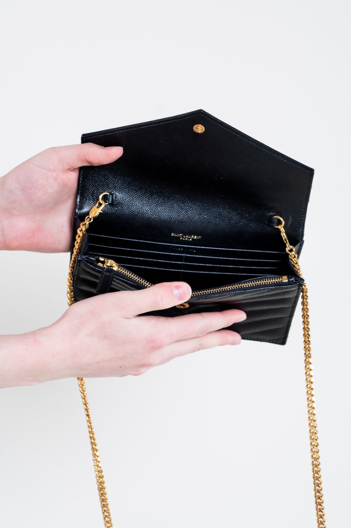 Black Wallet on Chain Crossbody Bag