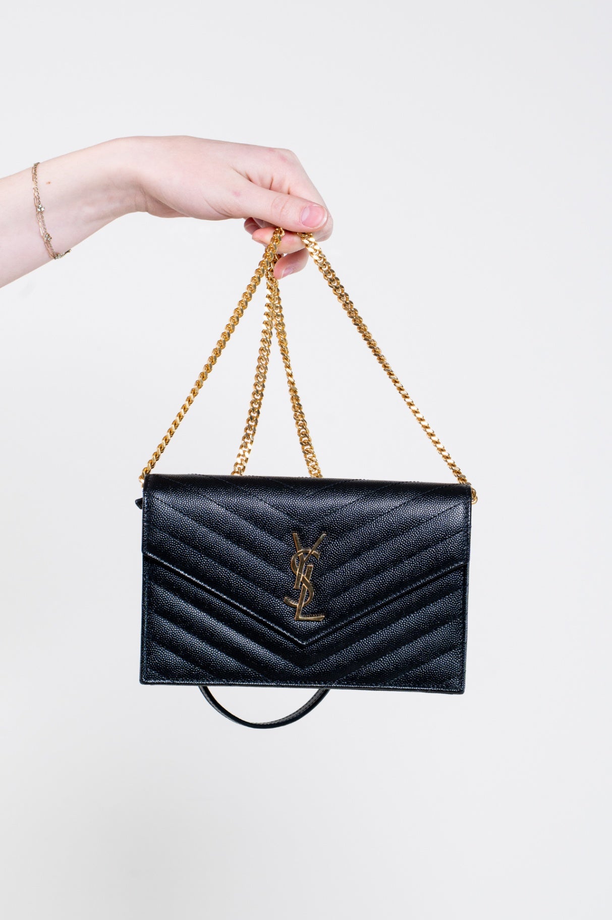 Black Wallet on Chain Crossbody Bag