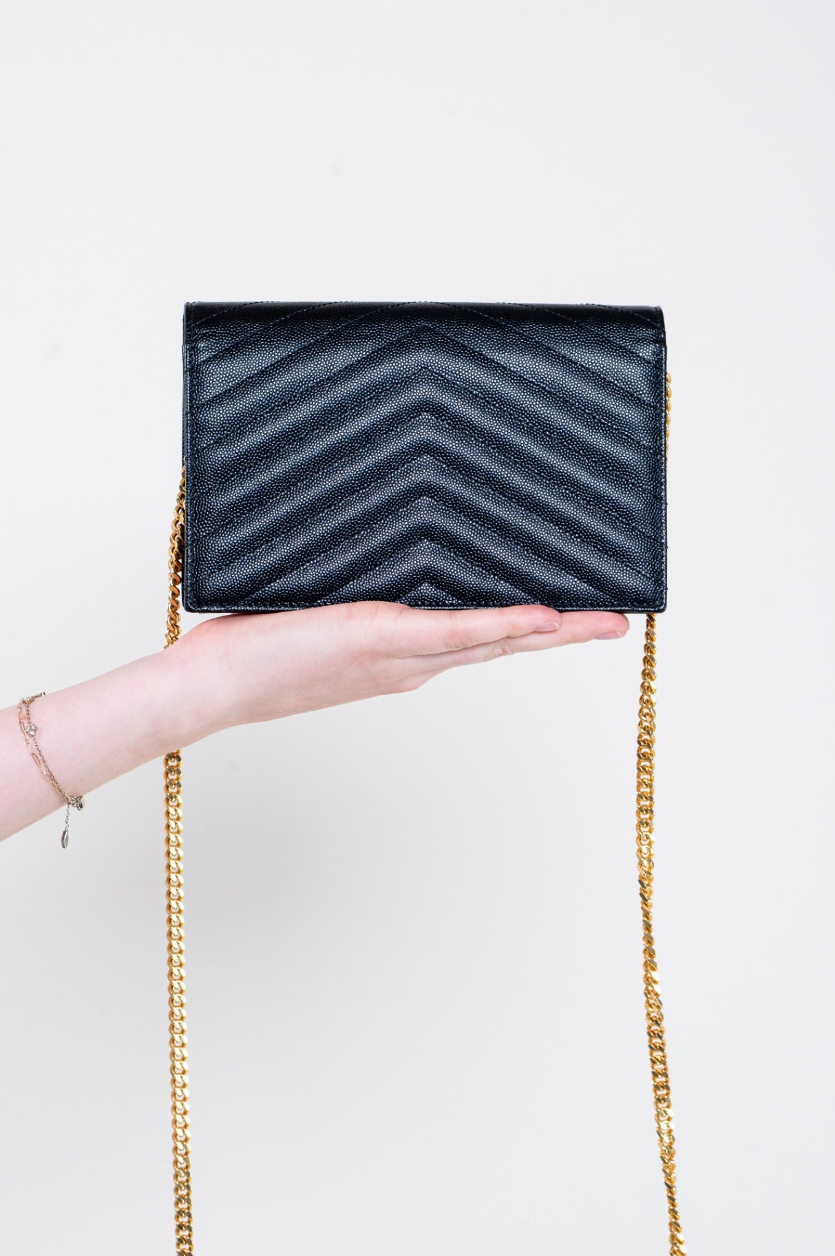 Black Wallet on Chain Crossbody Bag