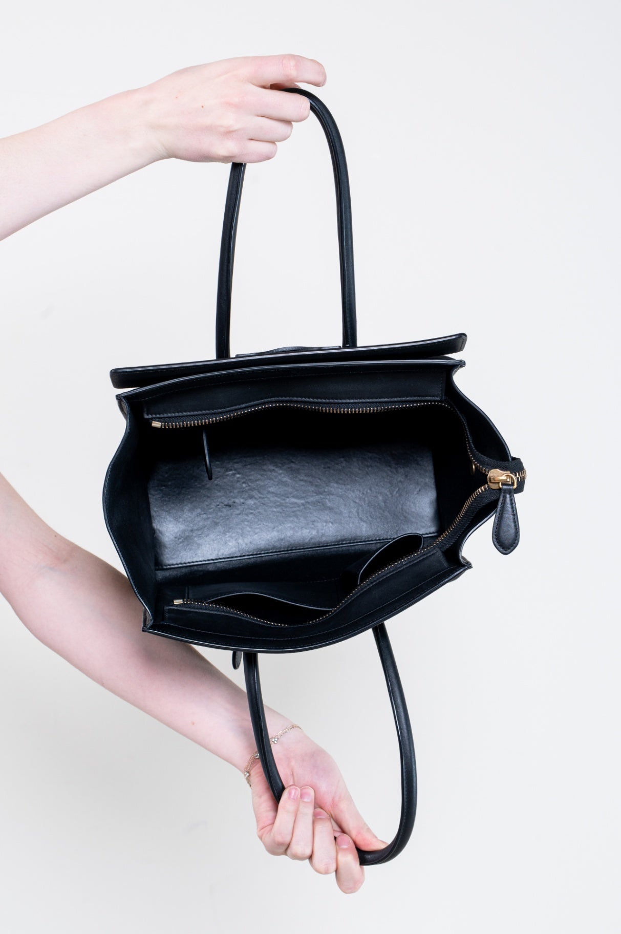 Black Micro Luggage Top Handle Bag