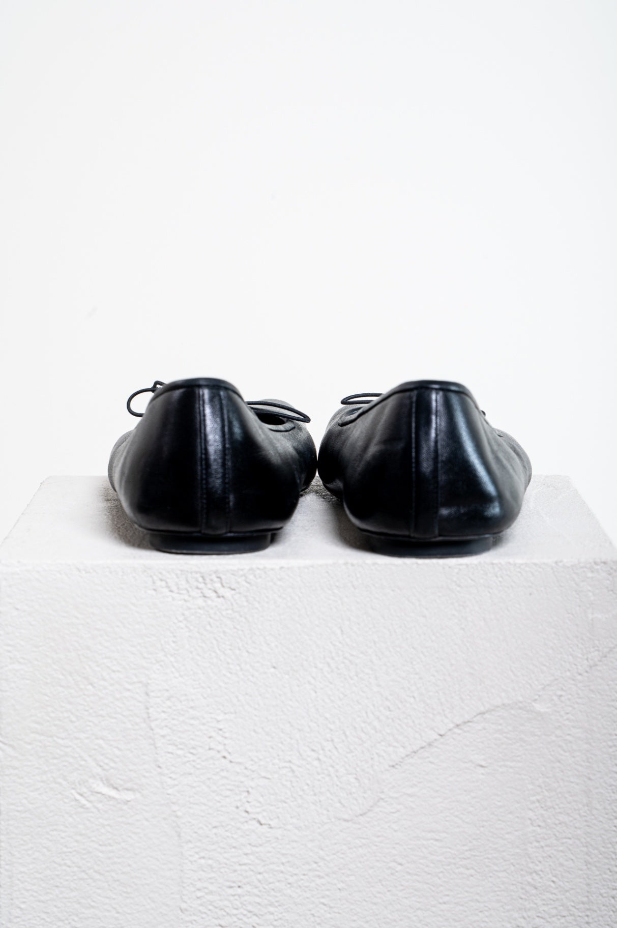 Black Anatomic Leather Ballet Flats