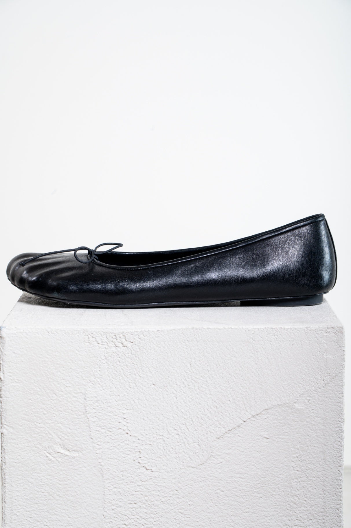 Black Anatomic Leather Ballet Flats