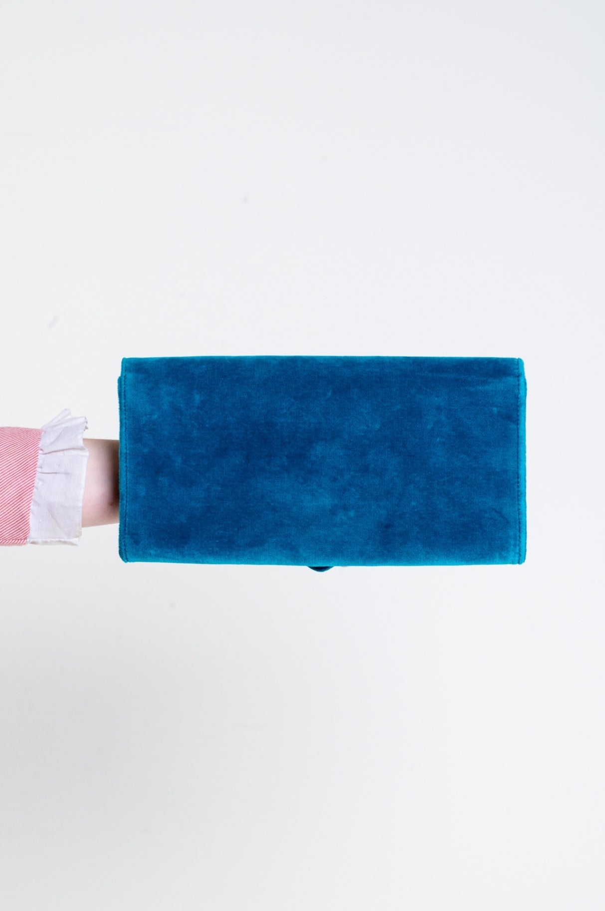 Teal Velvet Dionysus Long Clutch