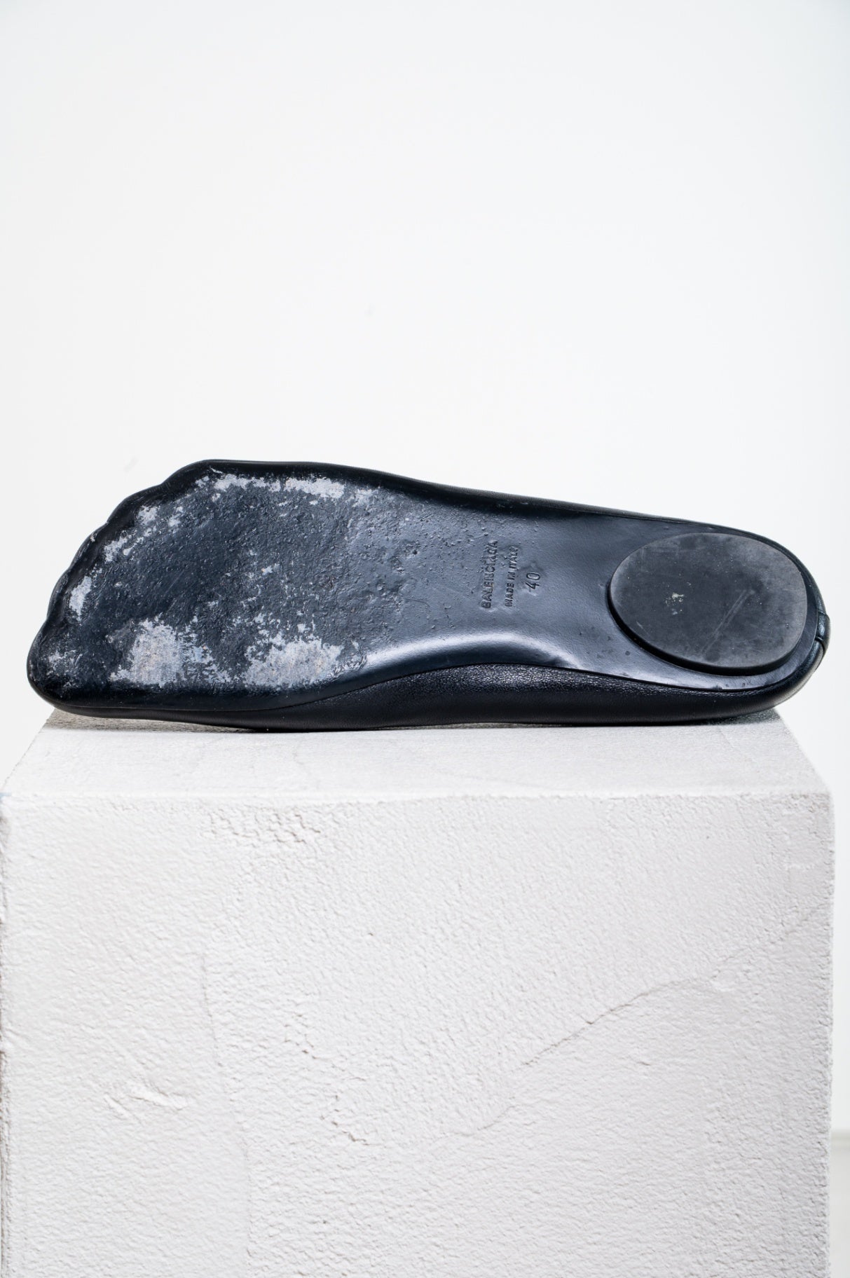 Black Anatomic Leather Ballet Flats