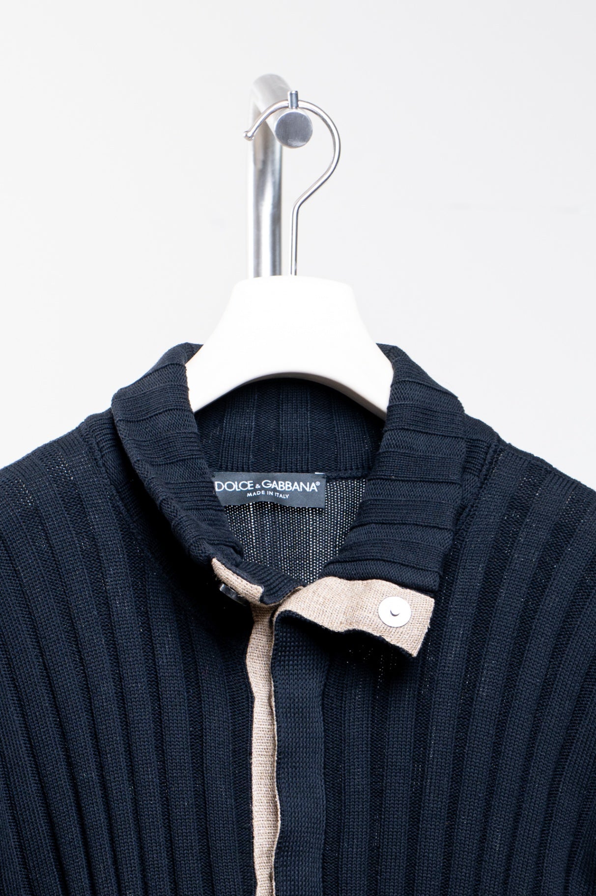 Black Button-Up Mock Neck Sweater