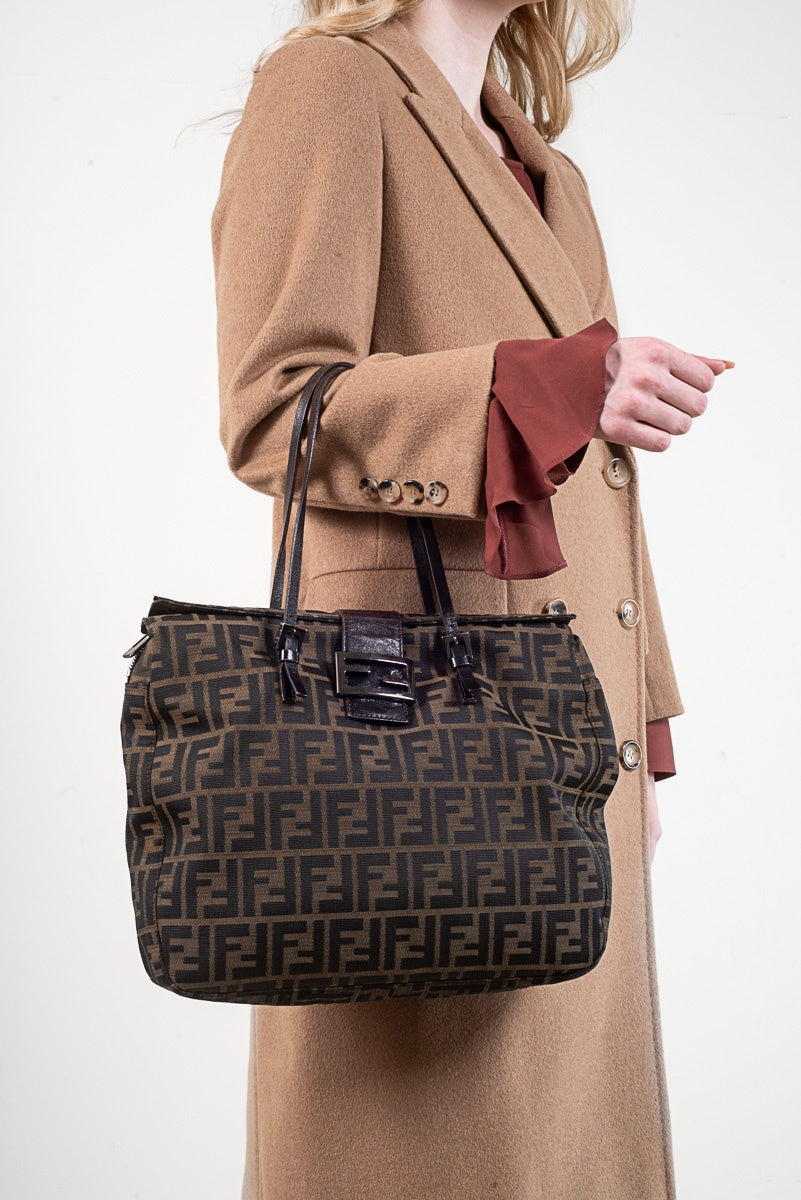 Vintage Zucca Canvas/Leather Handbag