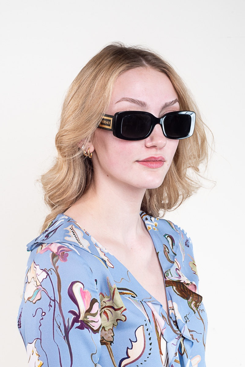 Black Rectangular 4377 Sunglasses chdup