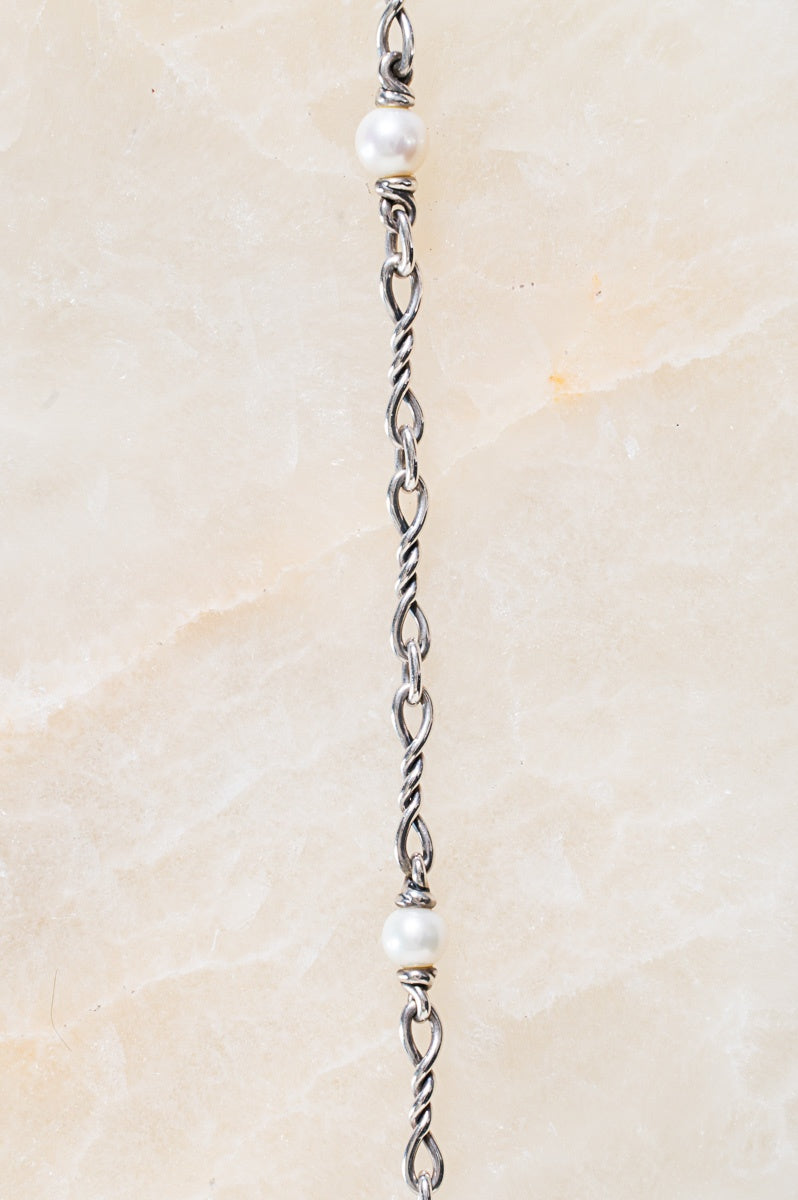 Silver and Pearl Necklace