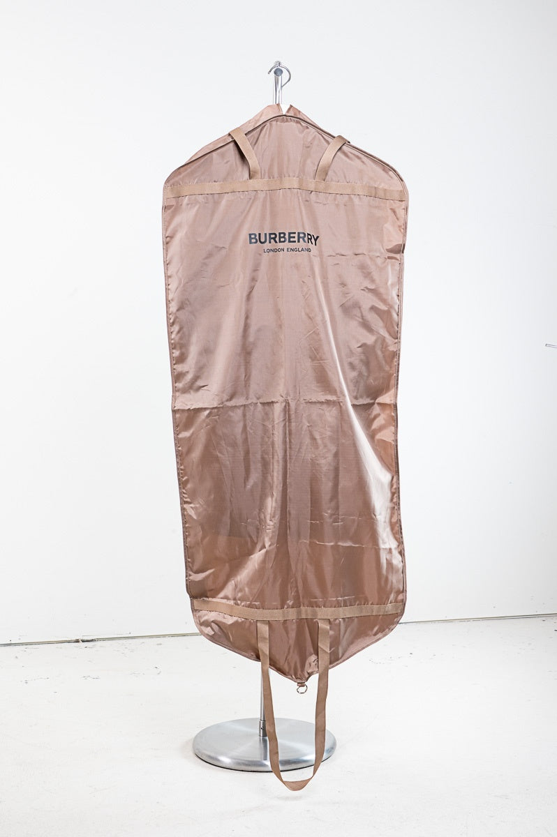 Dusty Rose Double-Breasted Gabardine Trench Coat